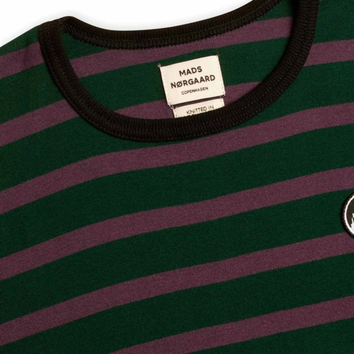 Mads Nørgaard Trio Rib Tobino Long Bluse Scarab/Nightshade/Black 2