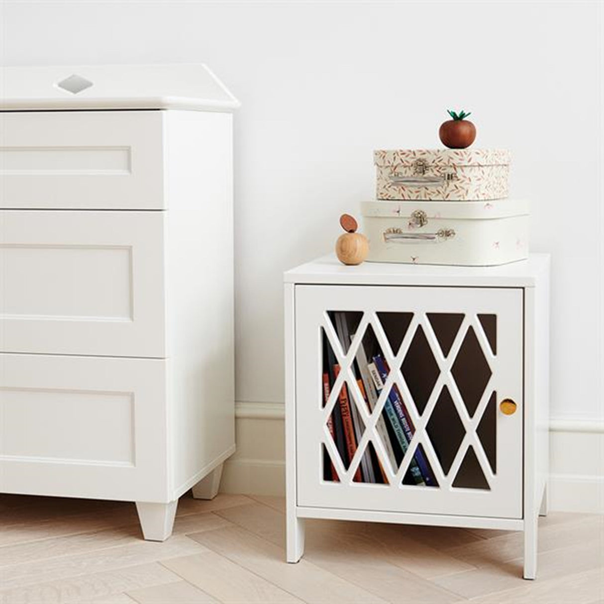 Cam Cam Copenhagen Harlequin Bedside Table White