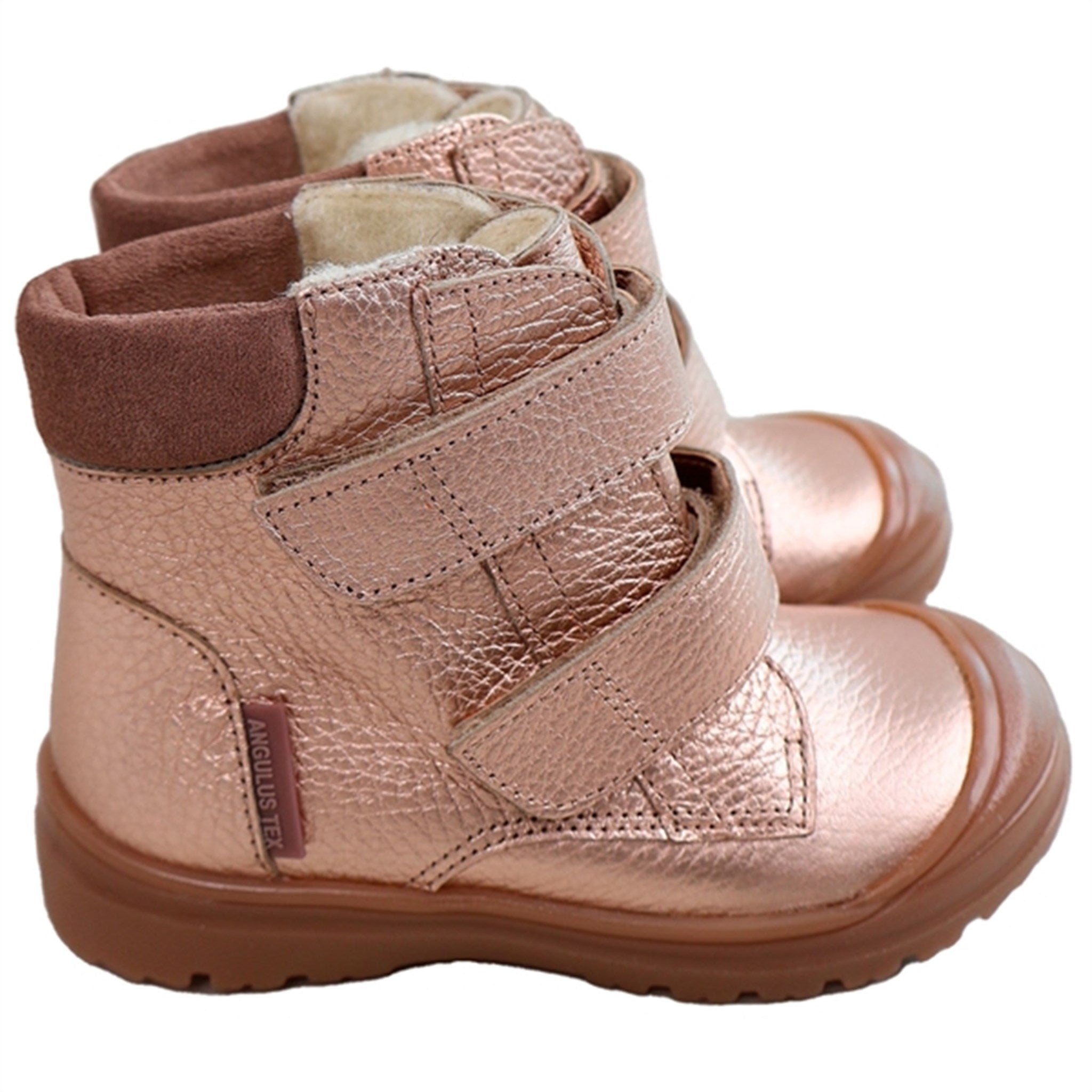 Angulus Starter Tex Boots With Velco Ligth Copper/Pale Mauve 2