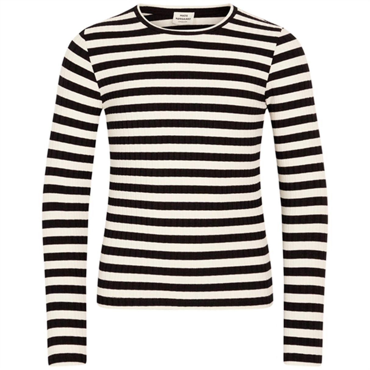 Mads Nørgaard 5x5 Classic Stripe Talika Blouse Black/Vanilla Ice