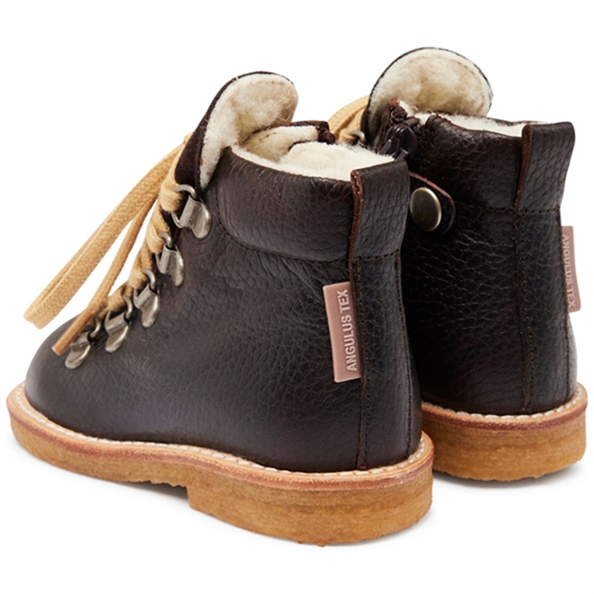 Angulus Starter Tex Boots With Lace & Zipper Dark Brown/Dark Brown 3