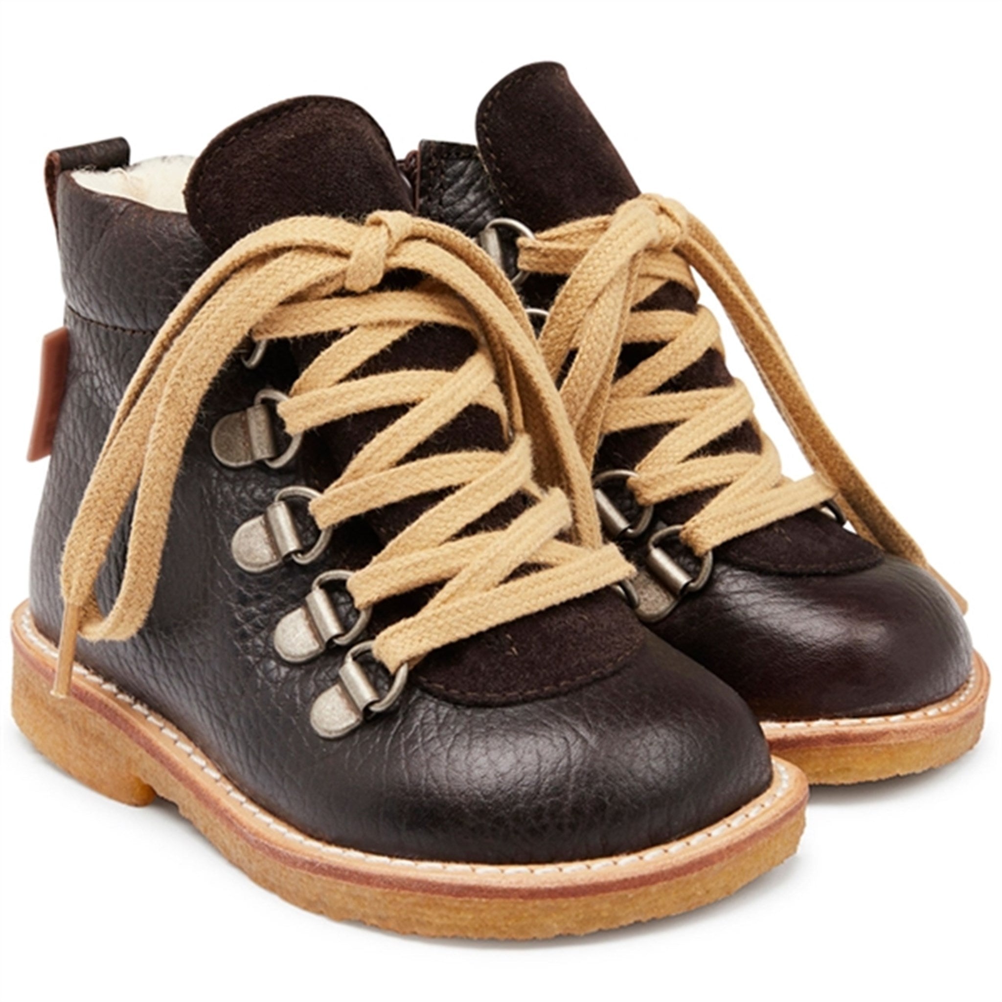 Angulus Starter Tex Boots With Lace & Zipper Dark Brown/Dark Brown