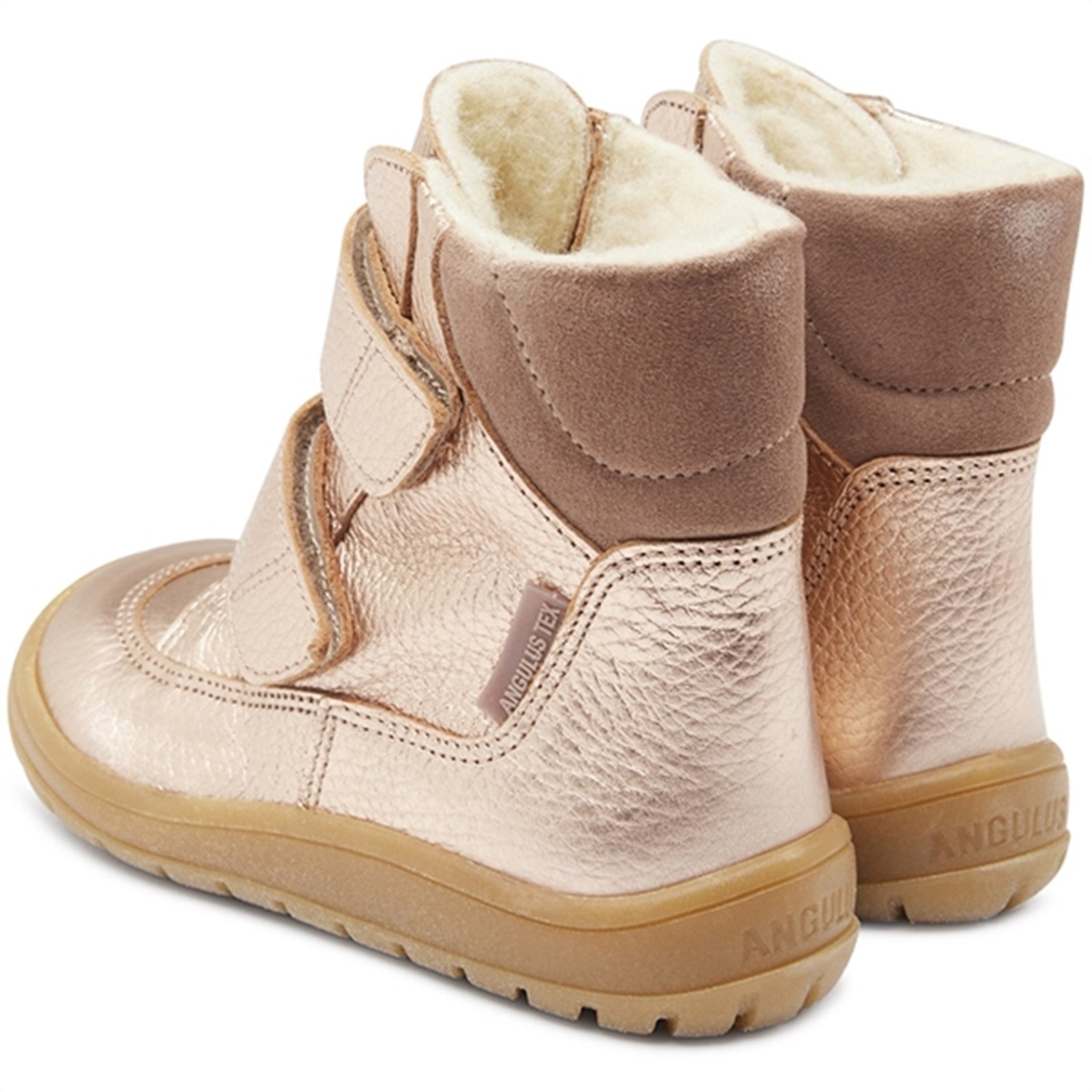 Angulus Tex-Boots With Velcro Ligth Copper/Pale Mauve 3