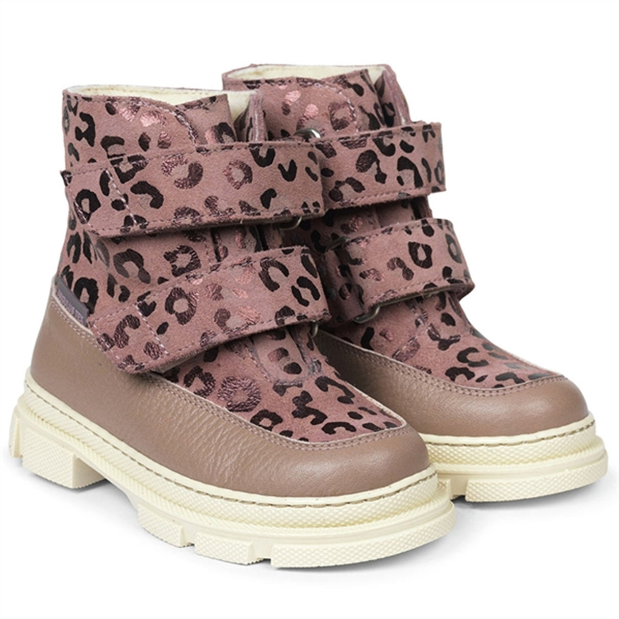Angulus Tex-Boots w Velcro and Wool Lining Rose/Rose Leo