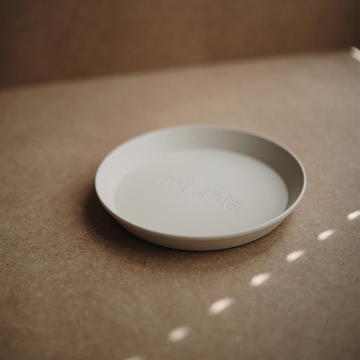 Mushie Plate Round 2-pack Vanilla