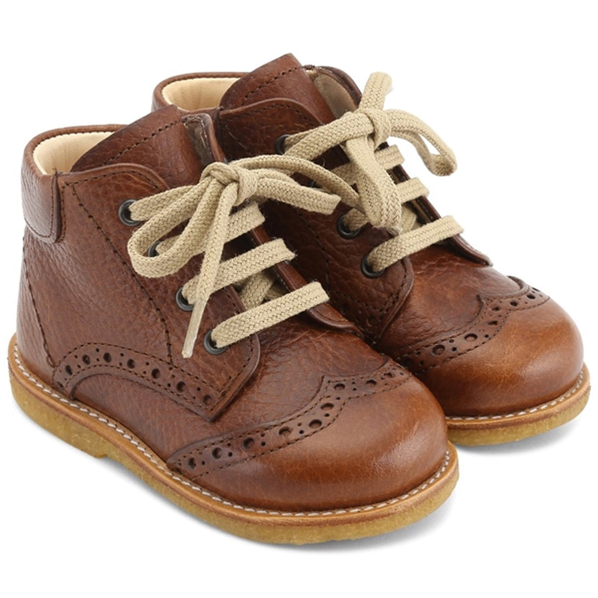 Buy Angulus Shoe With Laces Cognac Luksusbaby – Luksusbaby COM