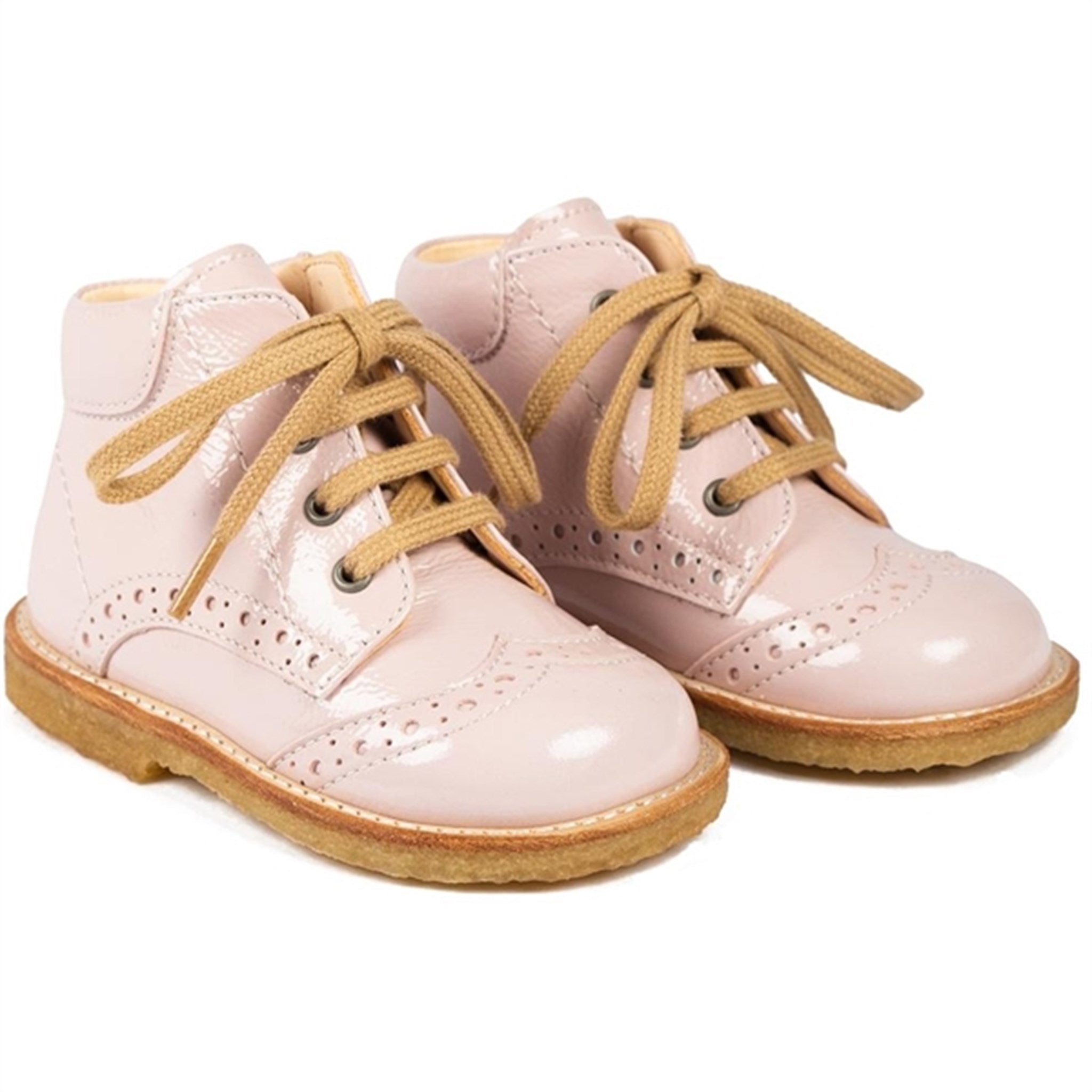Angulus Shoe With Laces Pale Rose