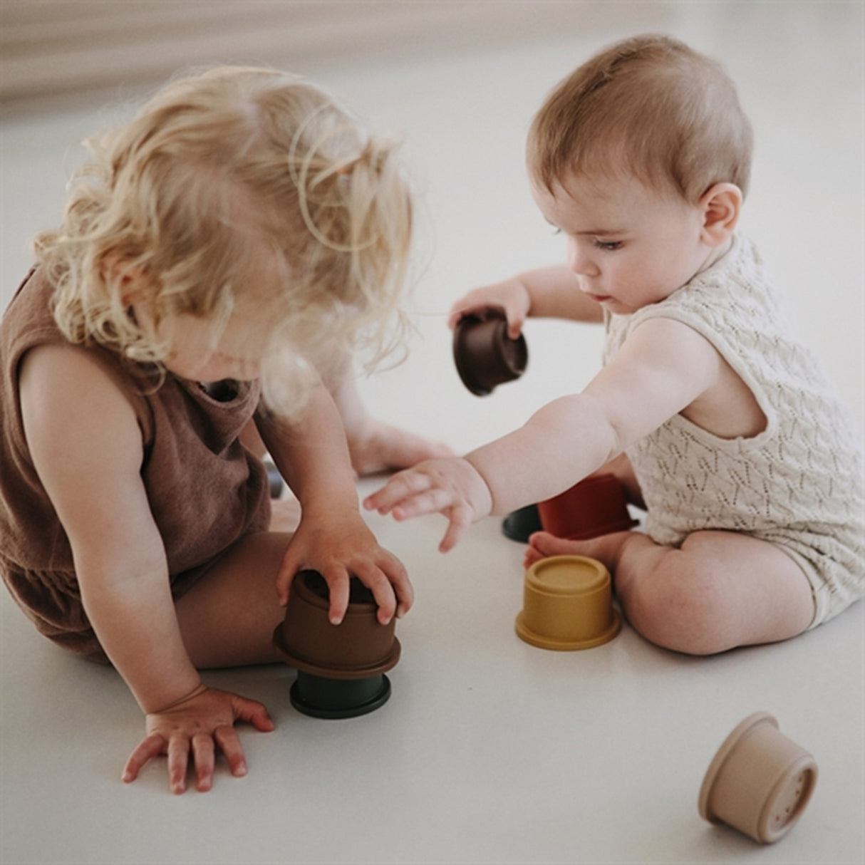 Mushie Stacking Cups Retro