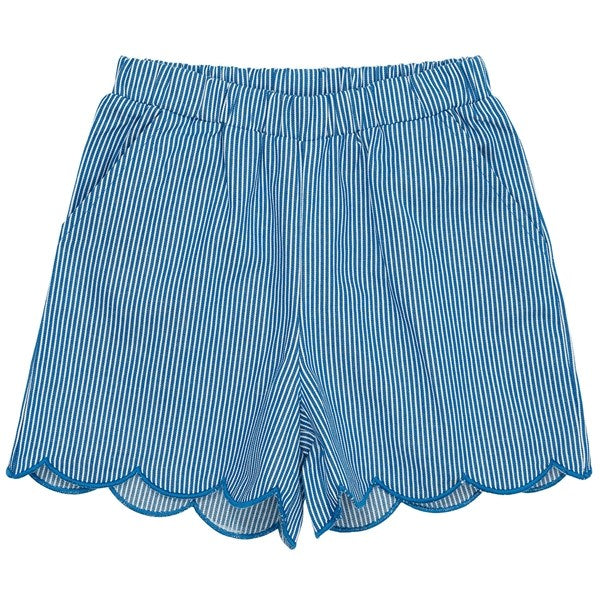 Copenhagen Colors Sharp Blue Stripe Shorts w. Deco