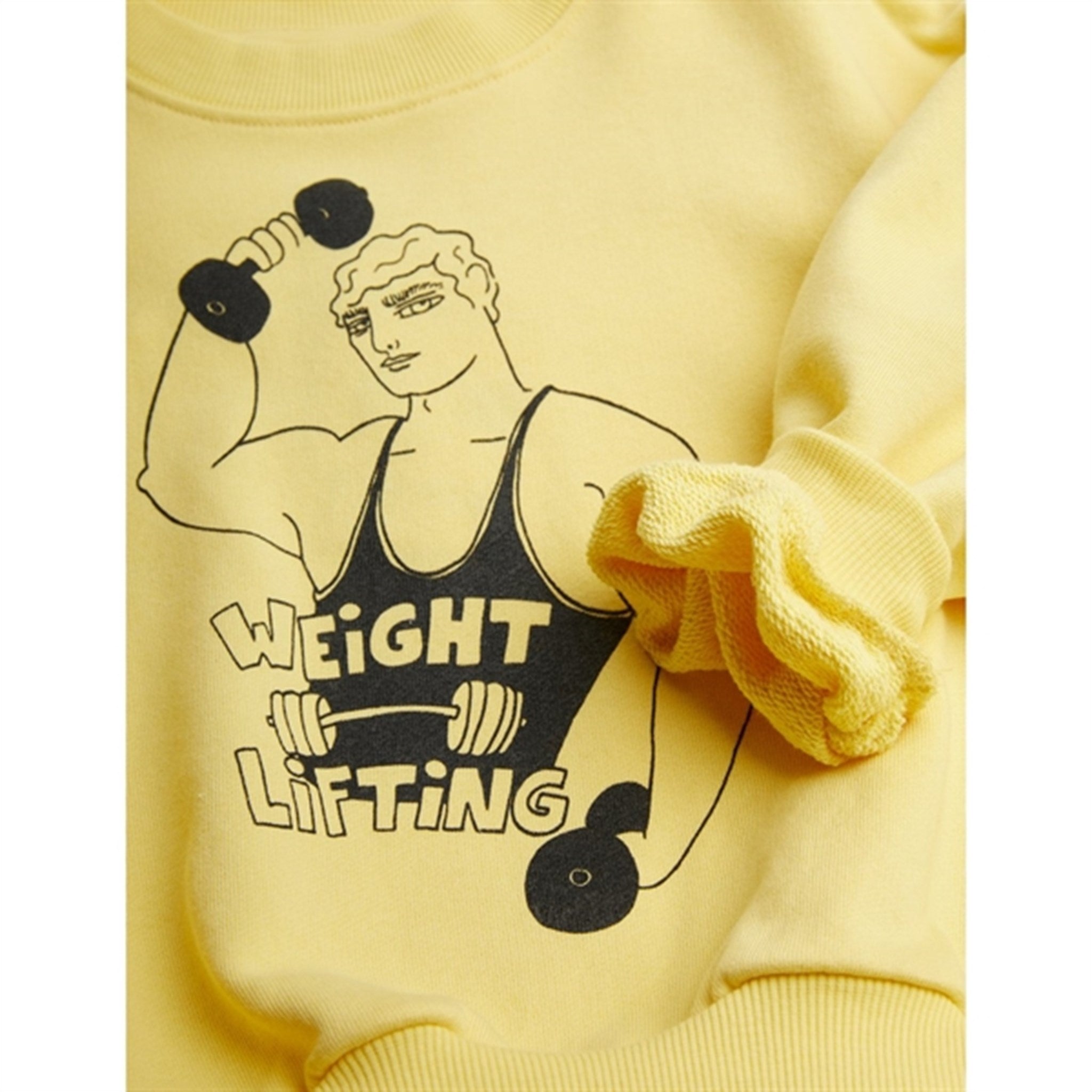 Mini Rodini Yellow Weight Lifting Sp Sweatshirt 5