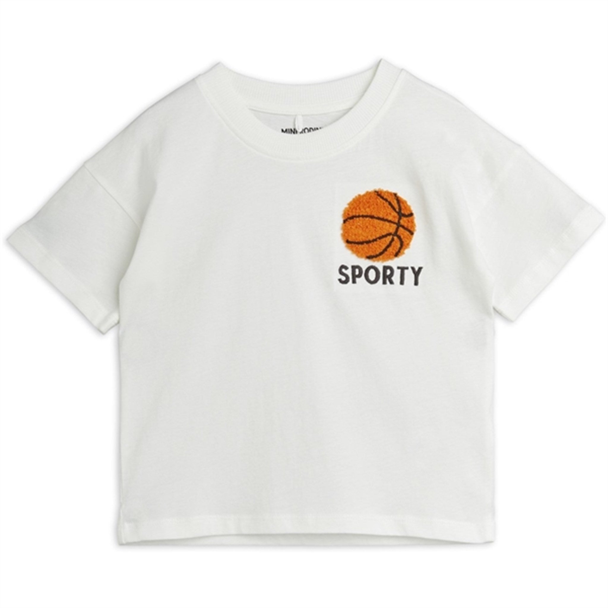 Mini Rodini White Basketball Chenille Emb T-shirt