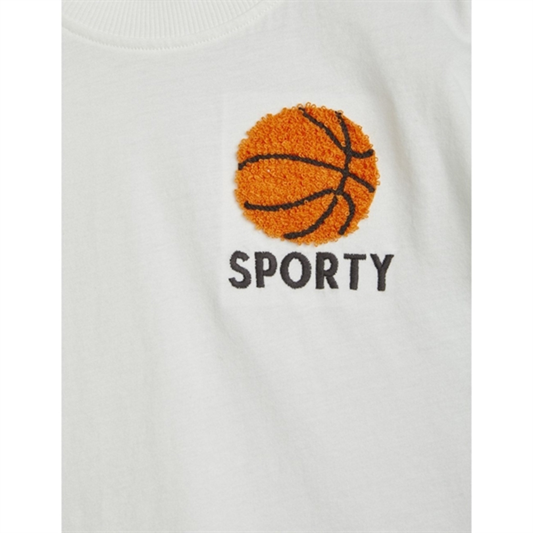 Mini Rodini White Basketball Chenille Emb T-shirt 2