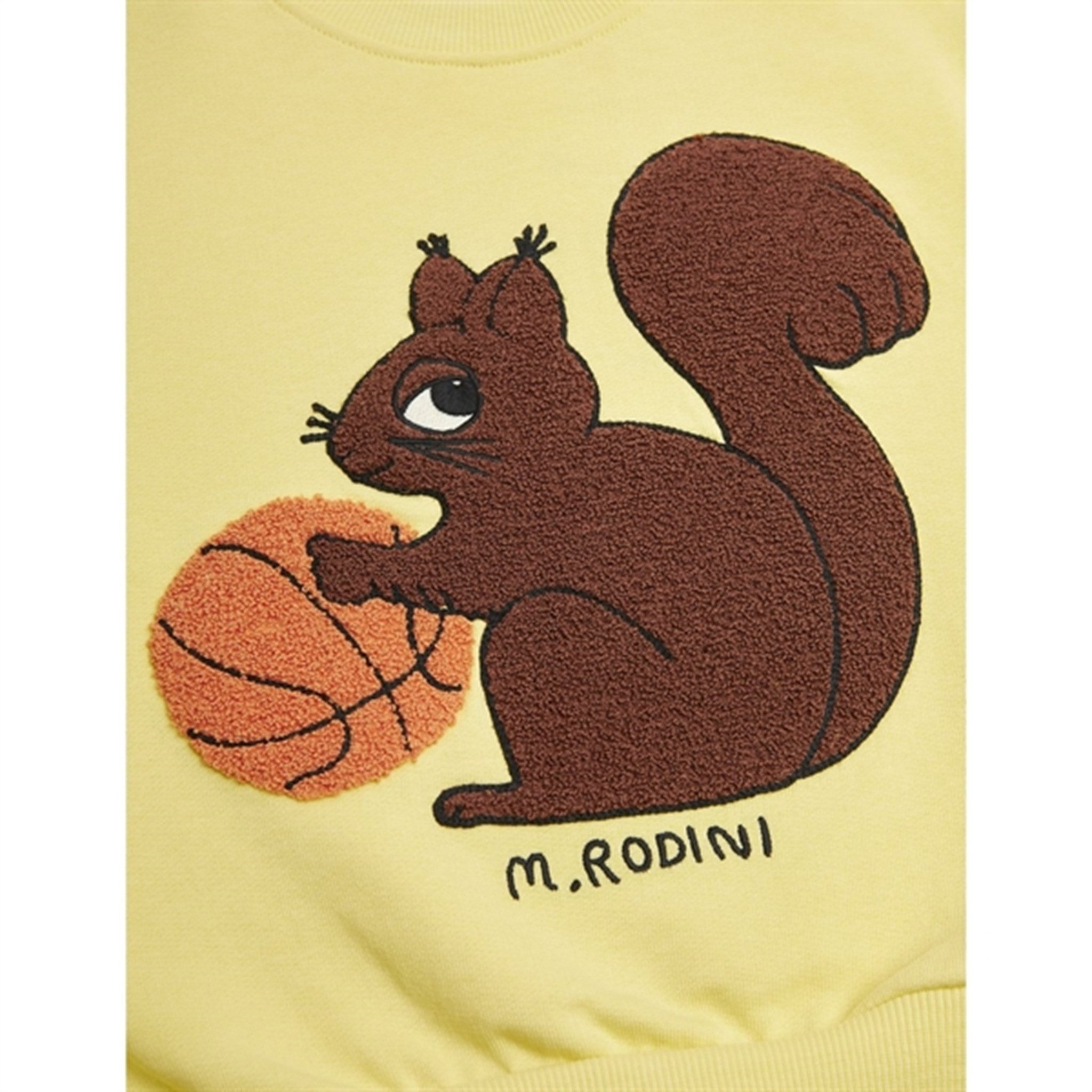 Mini Rodini Yellow Squirrel Chenille Emb Sweatshirt 2