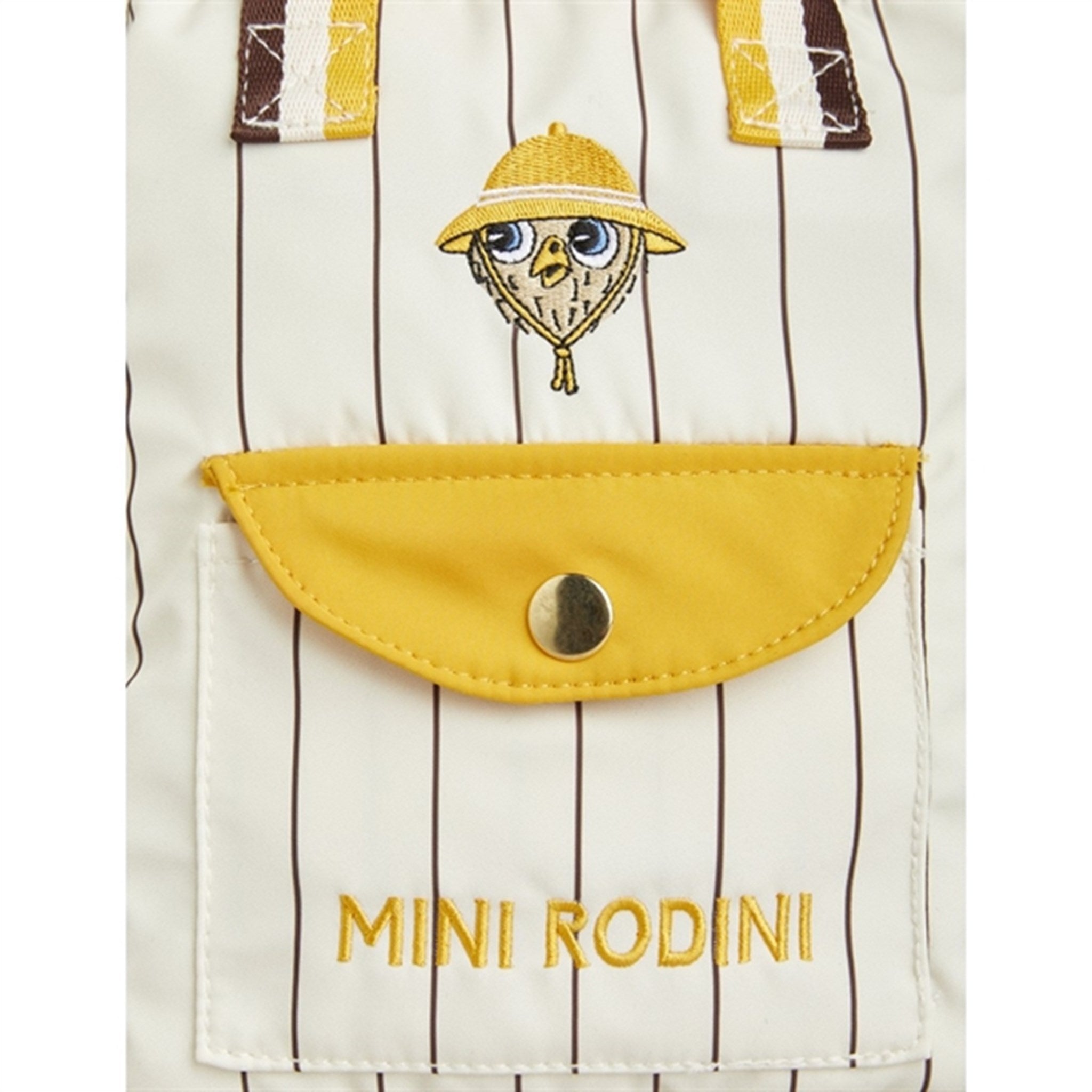 Mini Rodini Offwhite Owl Emb Mini Backpack 2