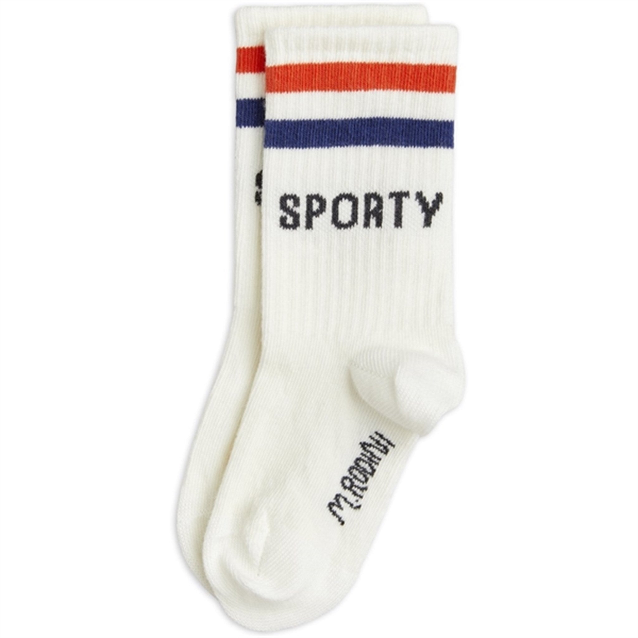 Mini Rodini White Sporty 1-Pak Socks