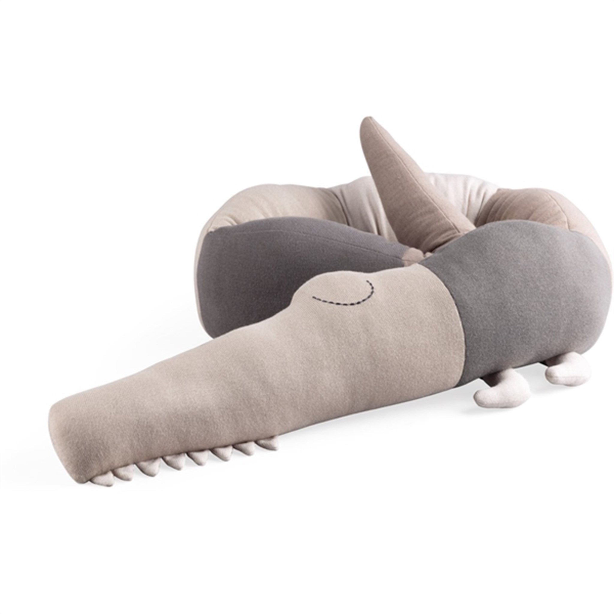 Sebra Knitted Cushion Sleepy Croc Seabreeze Beige