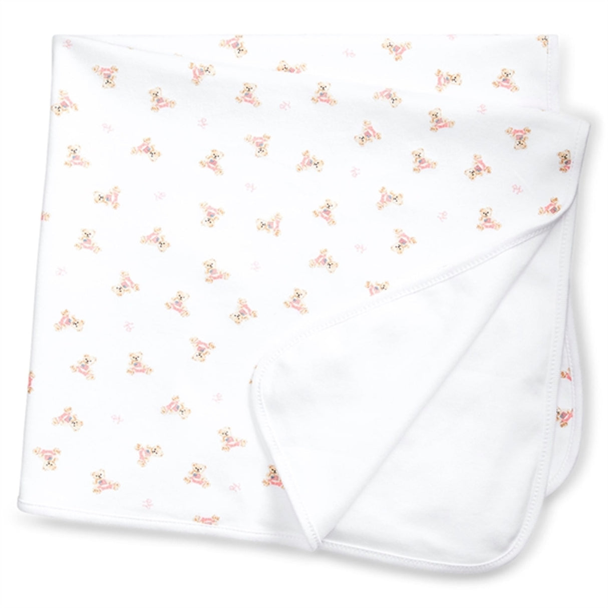 Ralph Lauren Baby Girl Blanket White/Pink/Multi