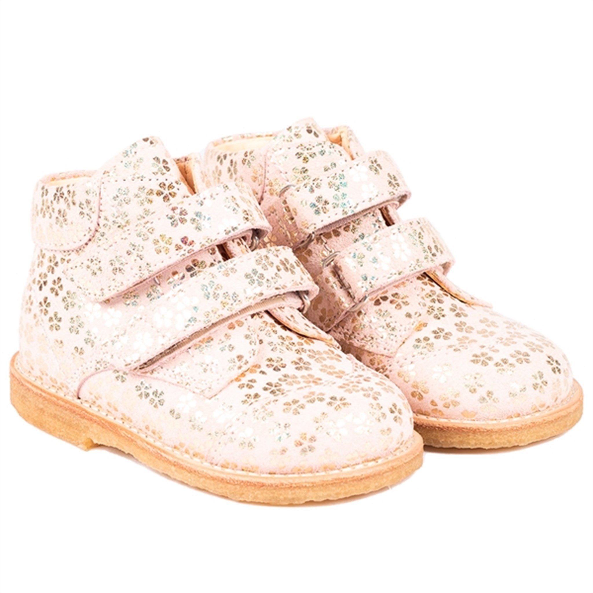 Angulus Starter Shoes Rose Gold Flowers