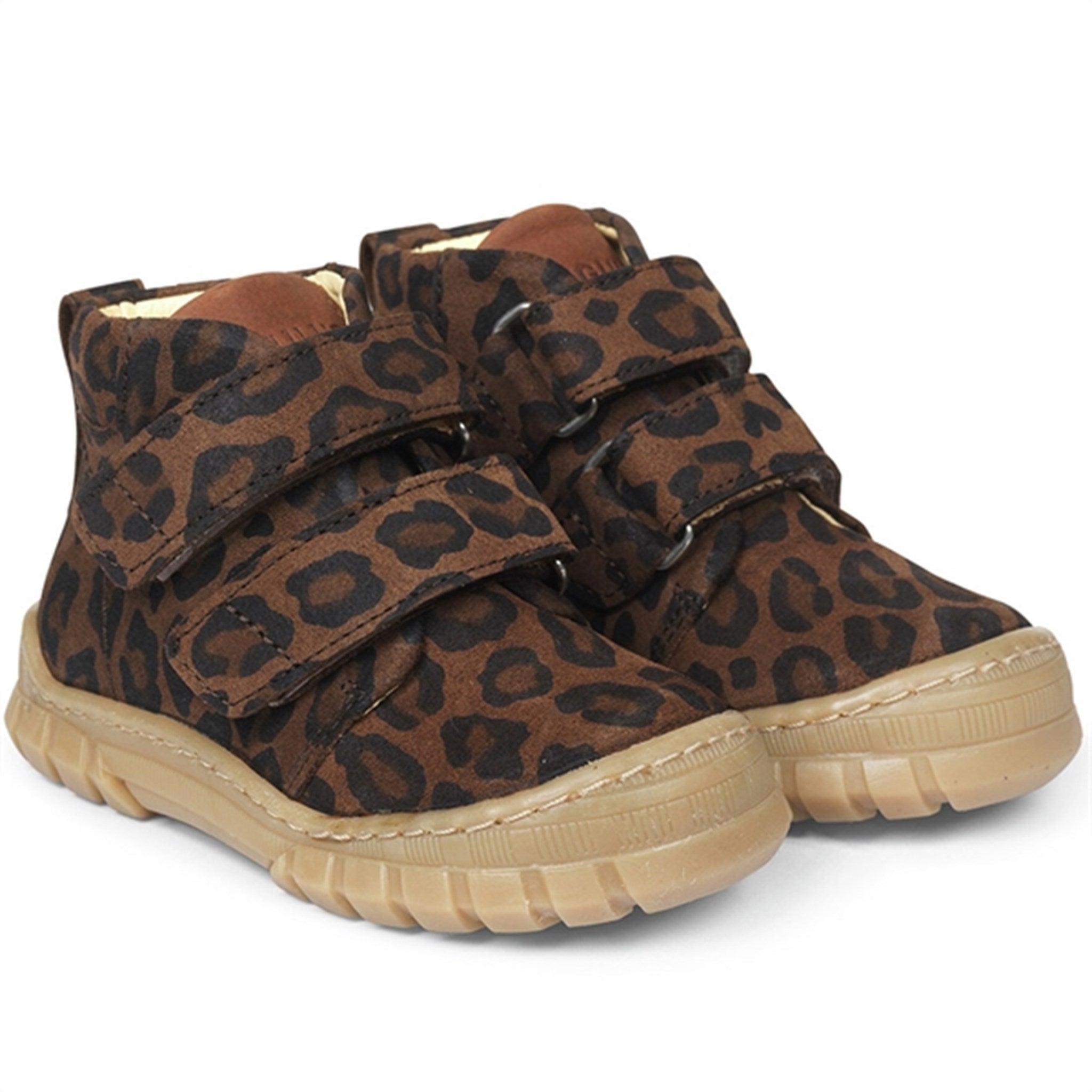 Angulus Beginner Shoes w Velcro Brown Leopard