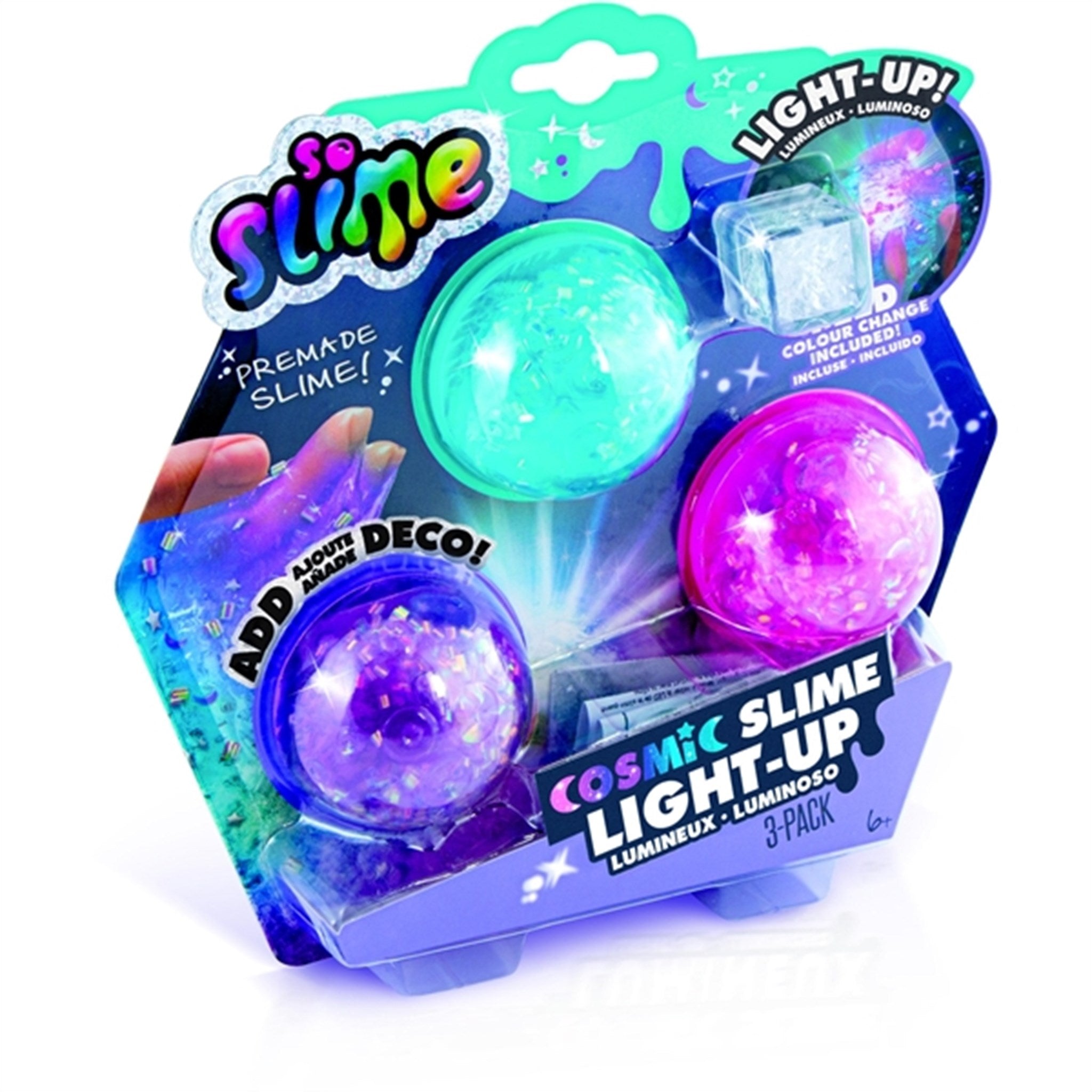 So Slime Light Up Cosmic Crunch 3-Pack