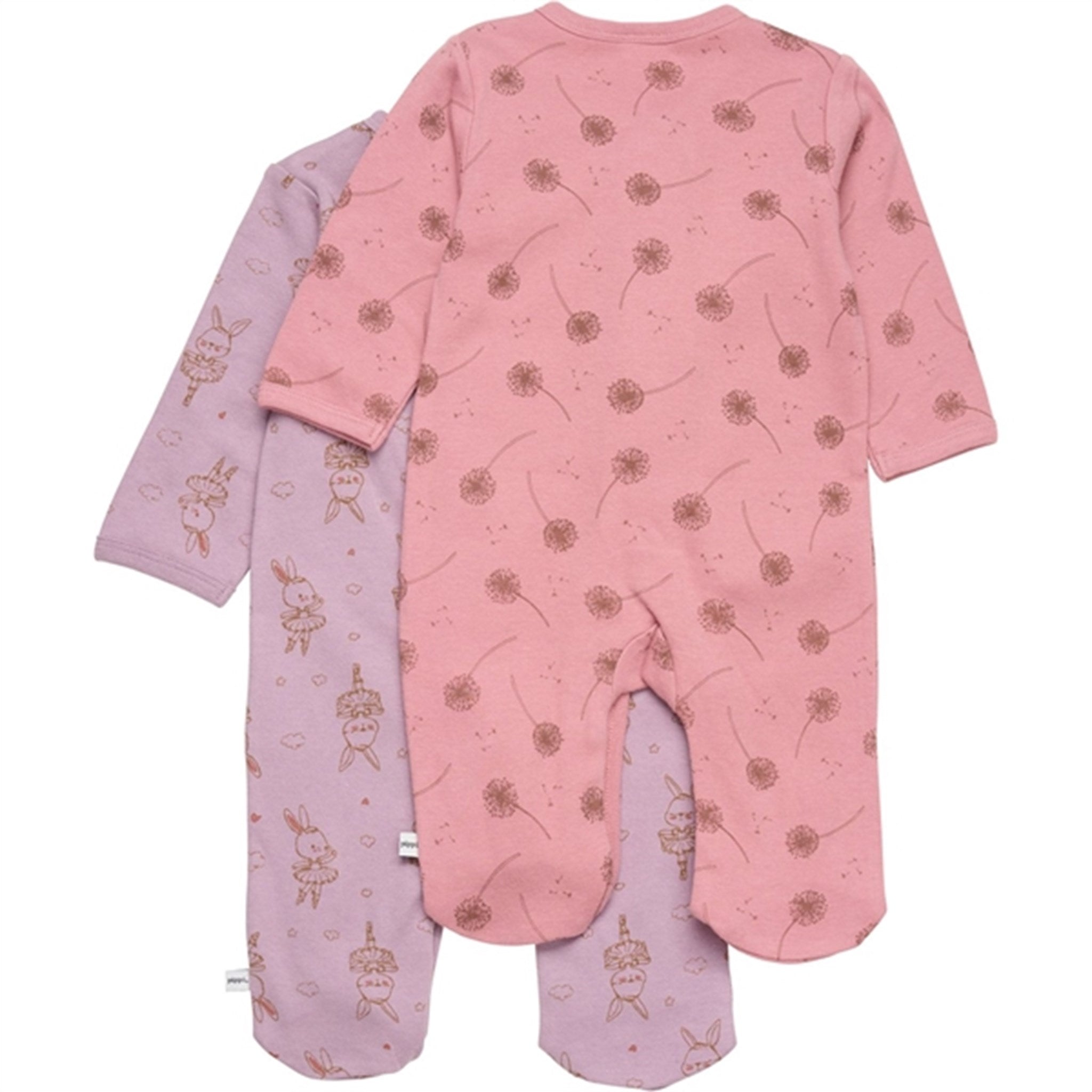 Pippi Nightsuit with Buttons 2-pack Dusty Rose 3
