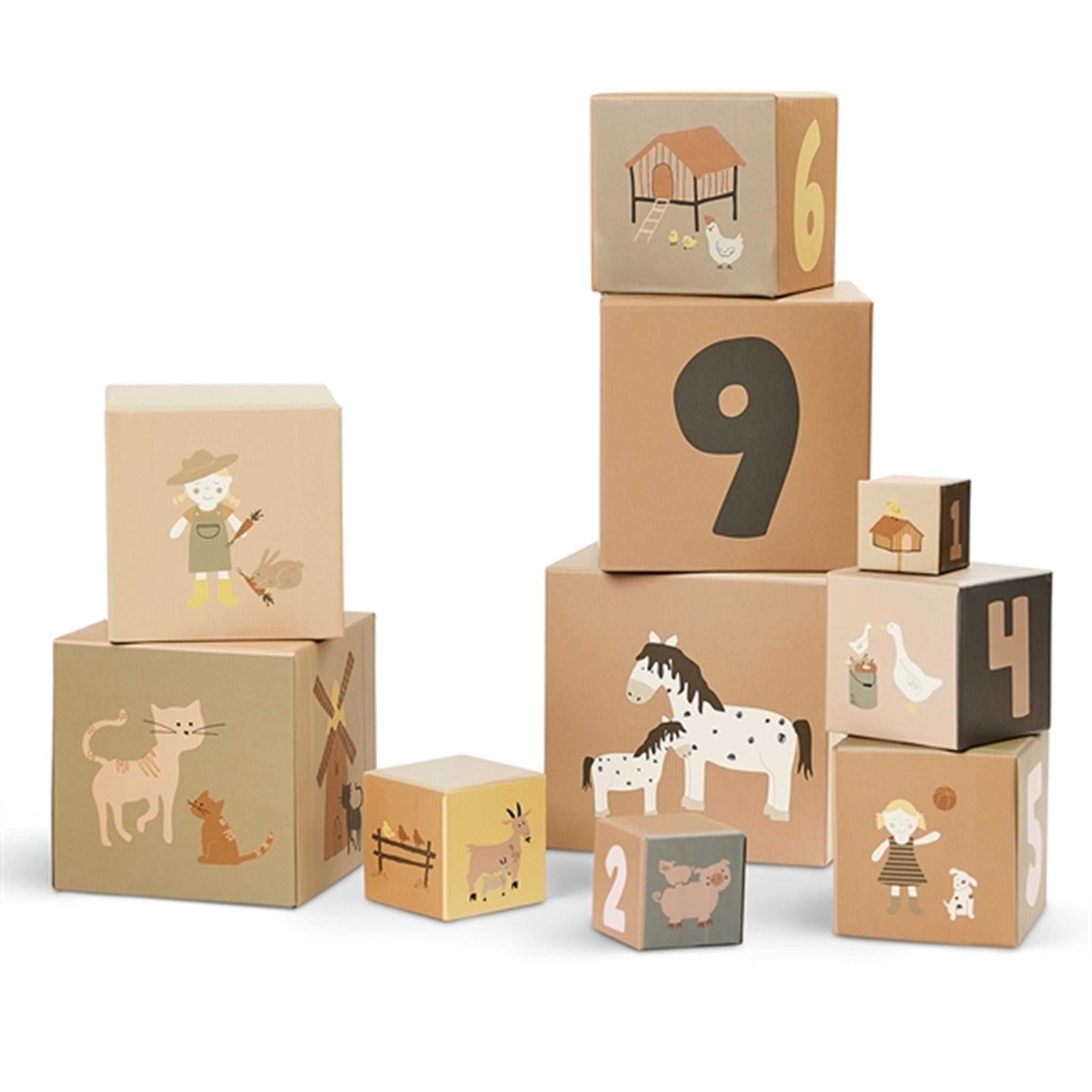 Smallstuff Stacking Boxes 1-10 Farm And Dolls