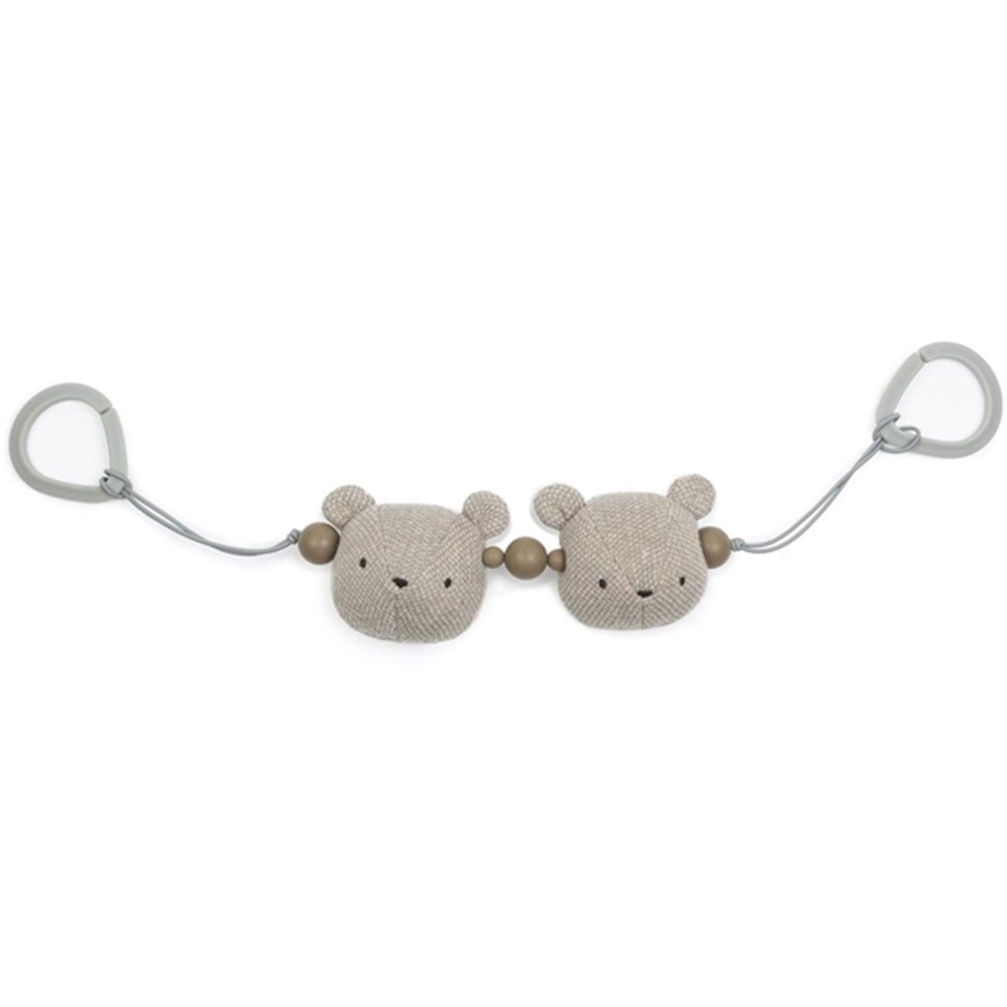 Smallstuff Knit Stroller Chain Bears Sandy/Grey