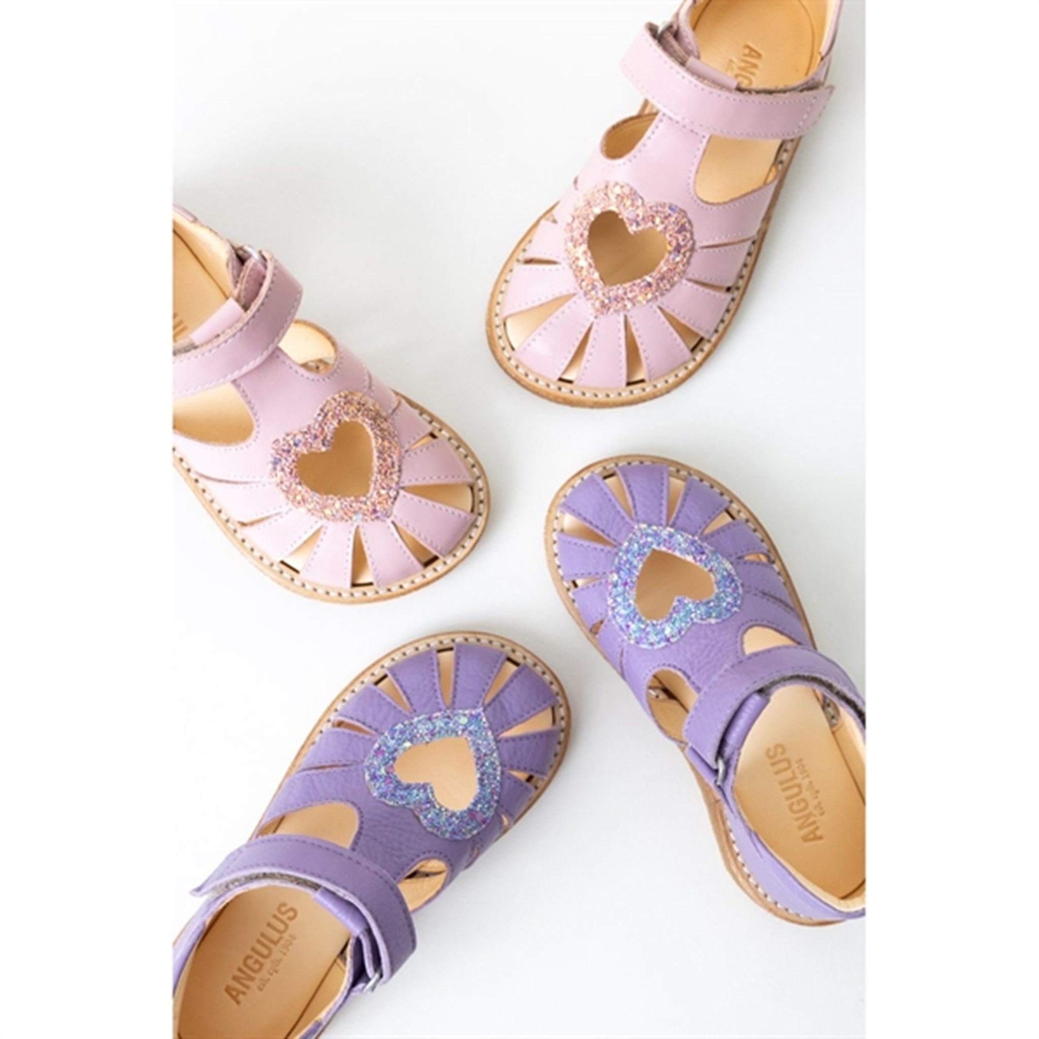 Angulus Hjerte Sandals Lilac/Confetti Glitter 4