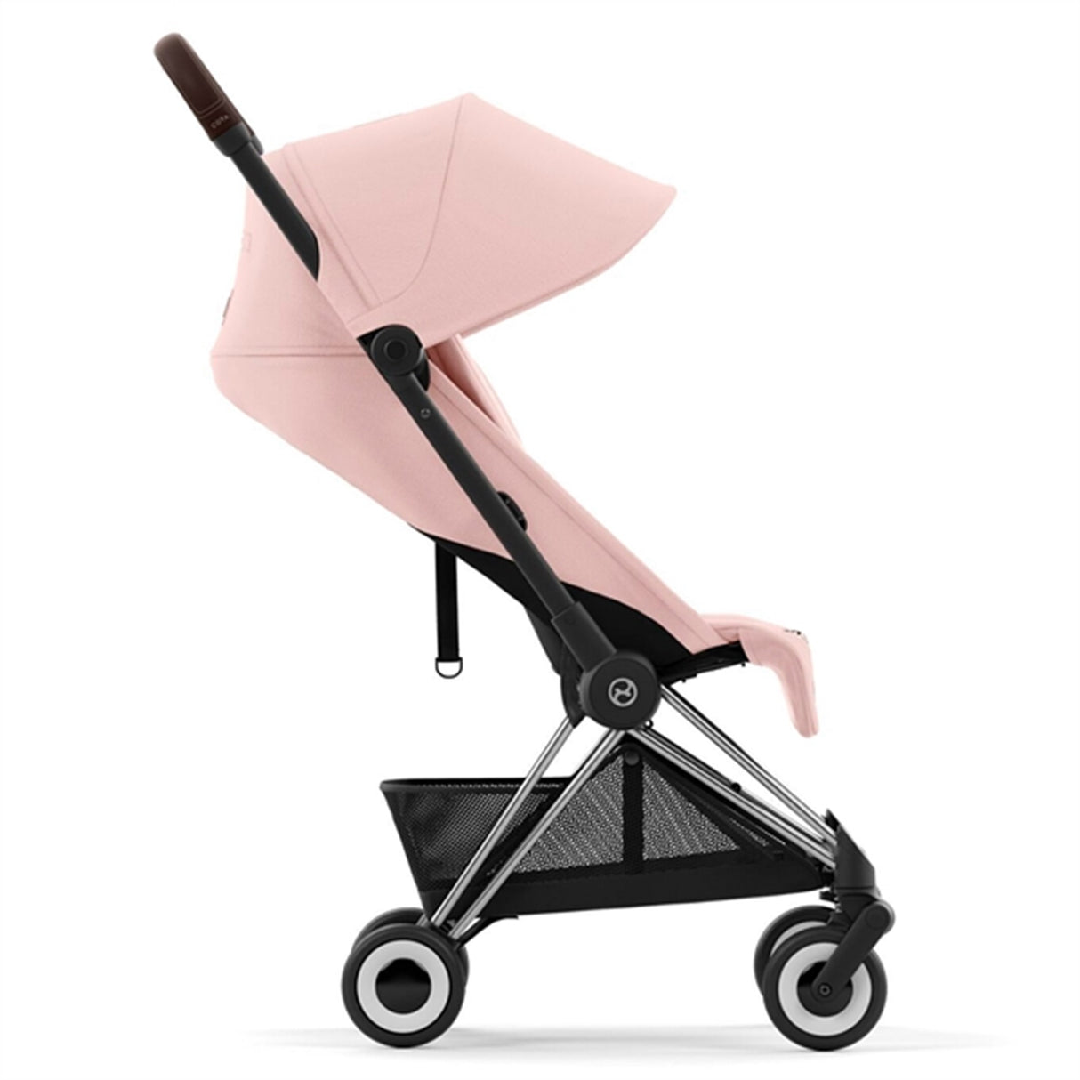 Cybex COYA Stroller Chrome Dark Brown Peach Pink
