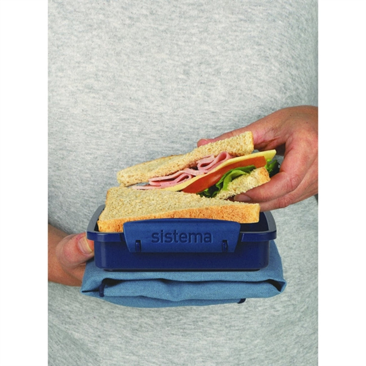 Sistema Renew To Go Sandwich Lunch Box 450 ml Blue