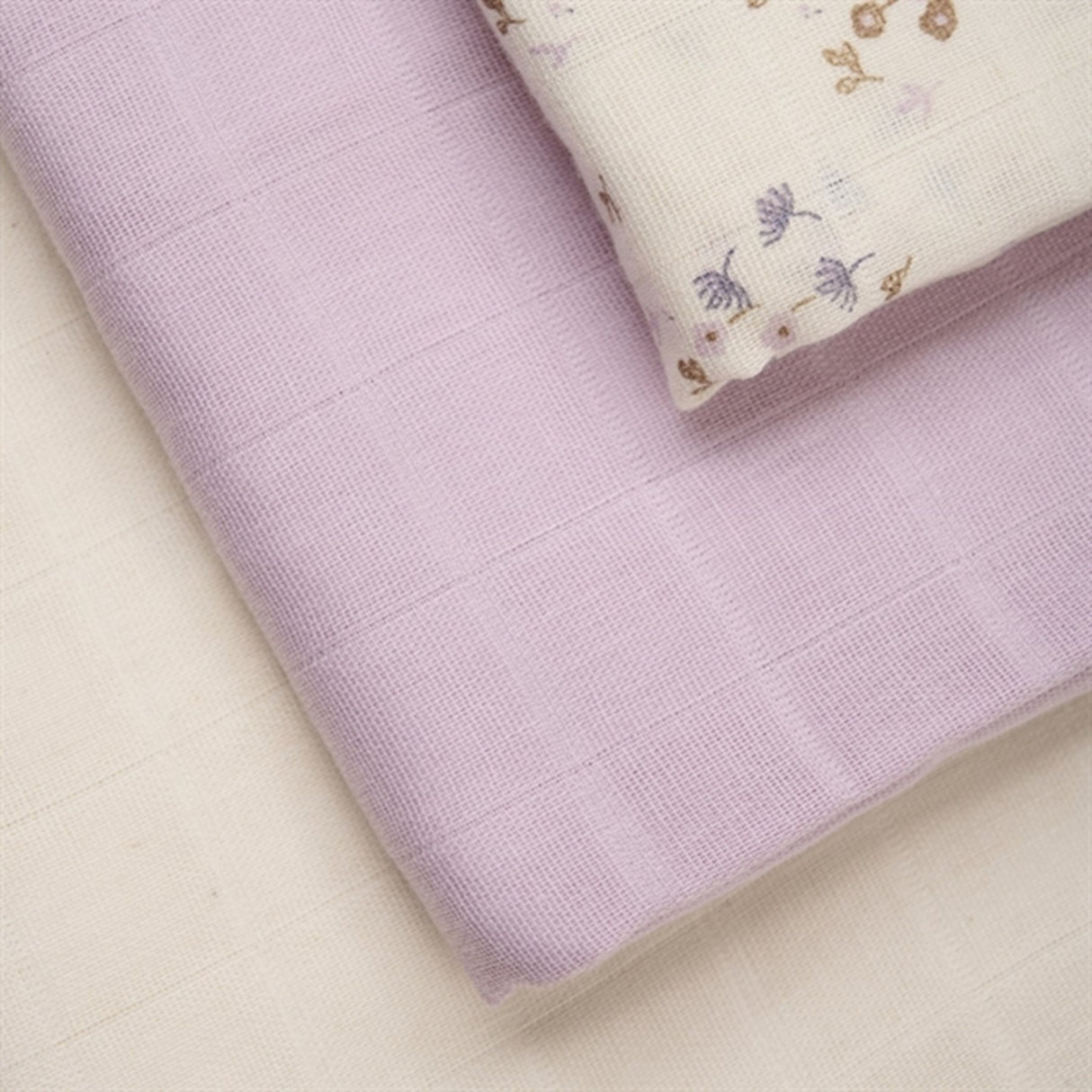 Pippi Organic Muslin Cloths 3-pack Burnished Lilac