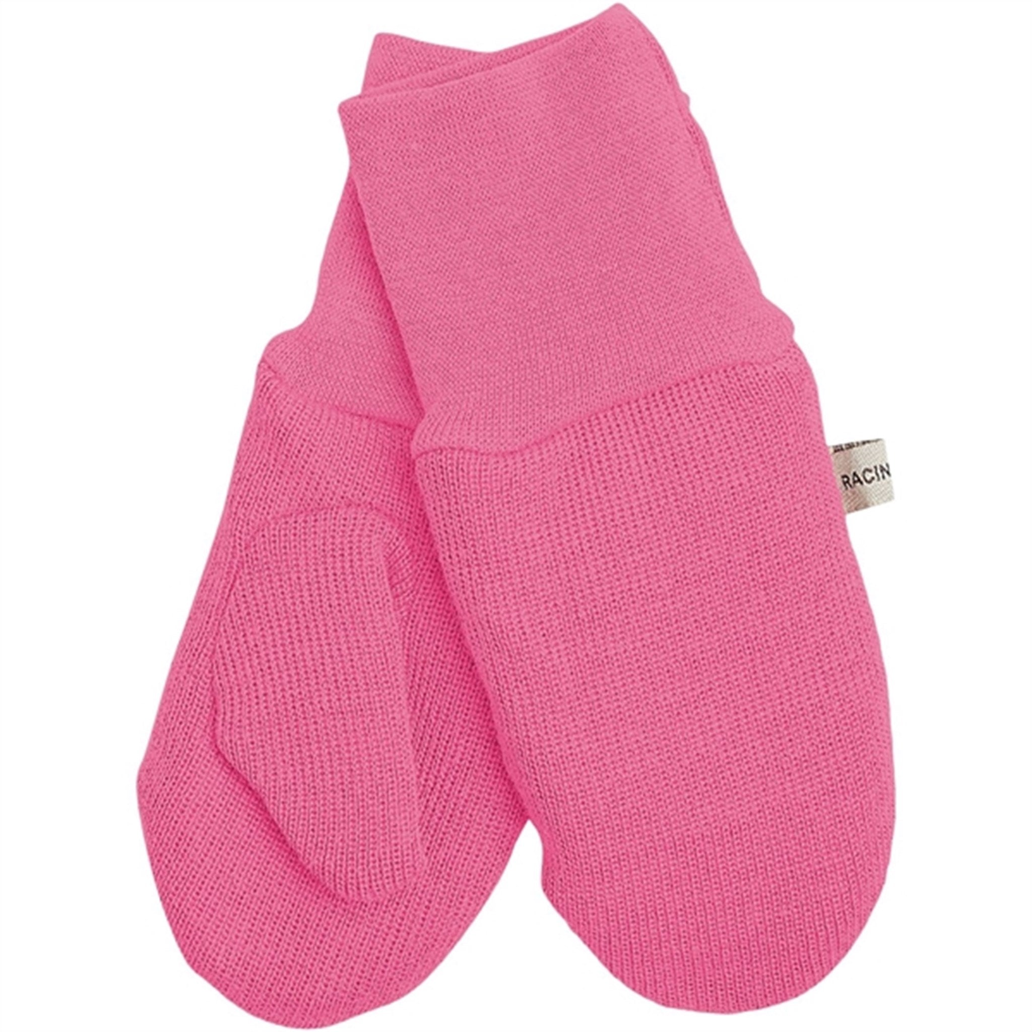 Racing Kids Mittens with Thumb Pink