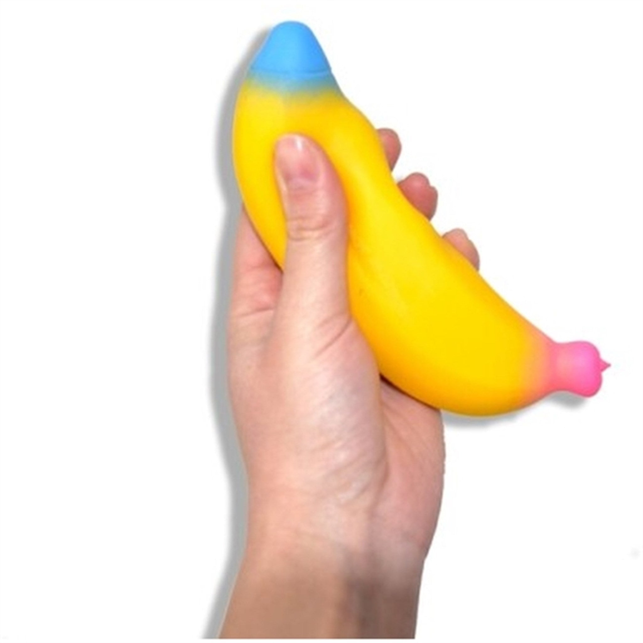 Pocket Money Fidget Banana Super Stretchable Rainbow Colored 14 cm - Assorted 3