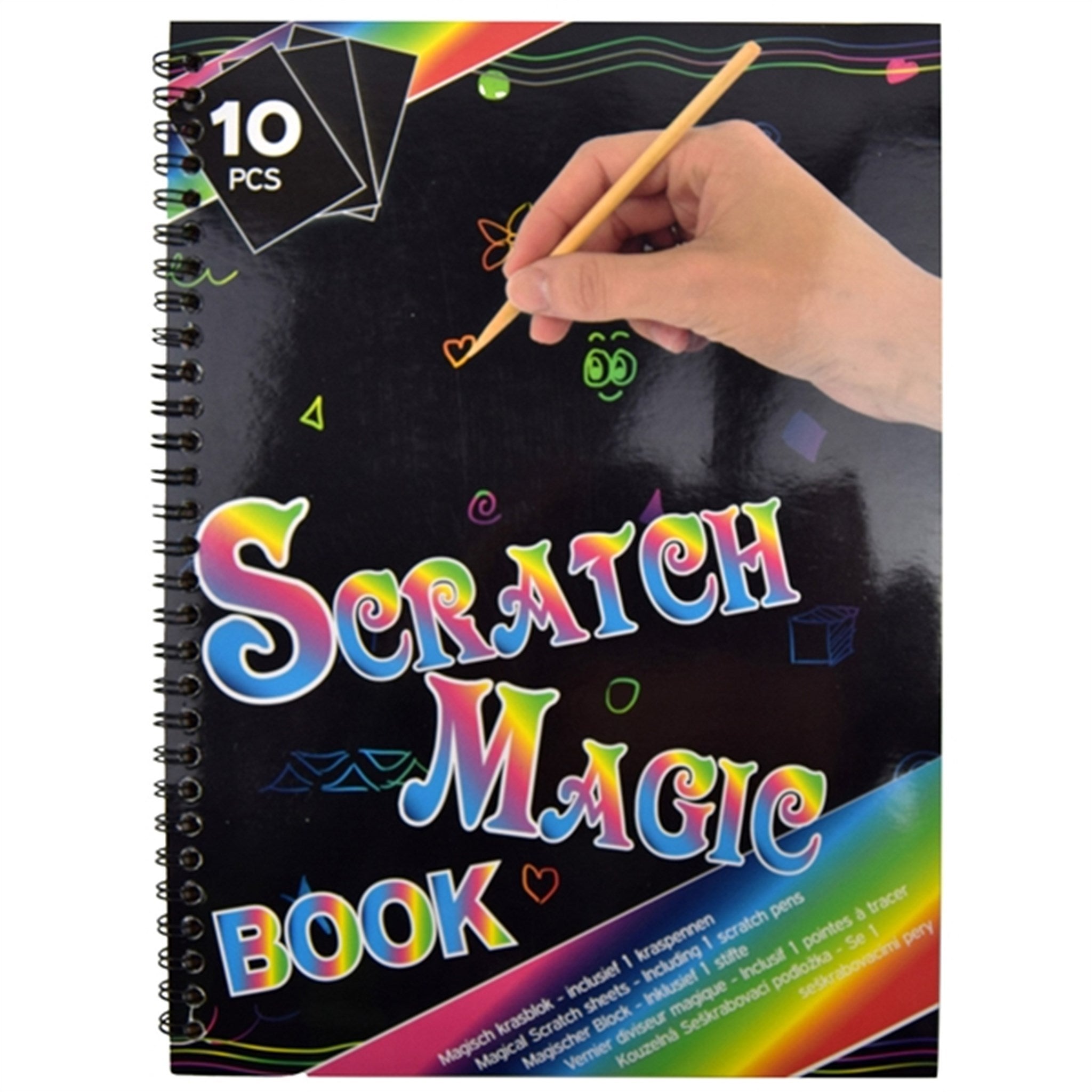 Pocket Money Magisk Color Scratch Book A4 10 Pages w. Pen