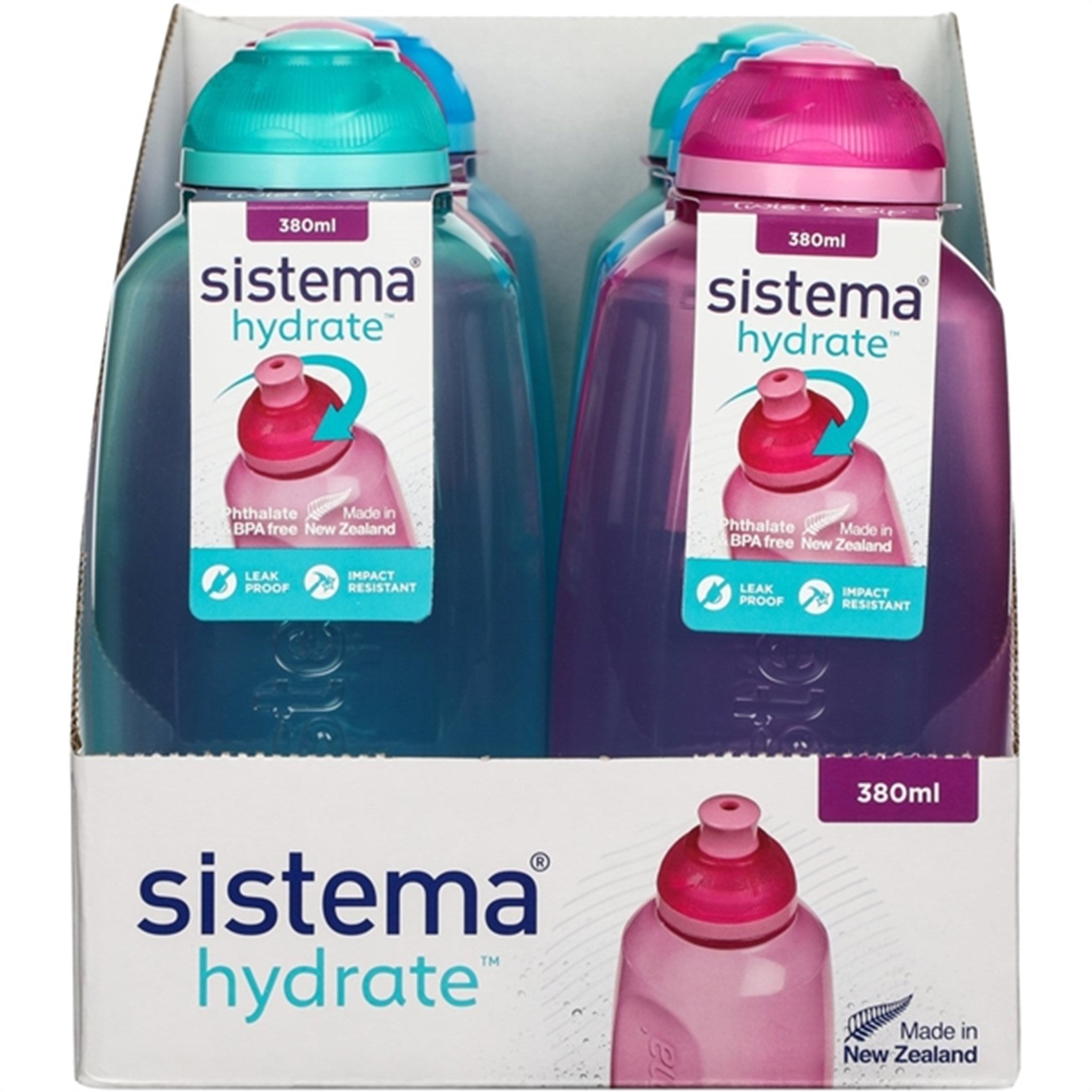Sistema Twist 'n' Sip Itsy Water Bottle 380 ml Pink 2