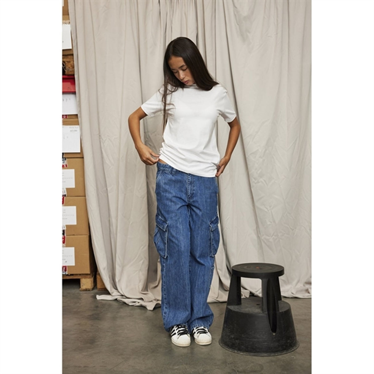 HOUNd Denim Cargo Pants Dark Blue Used