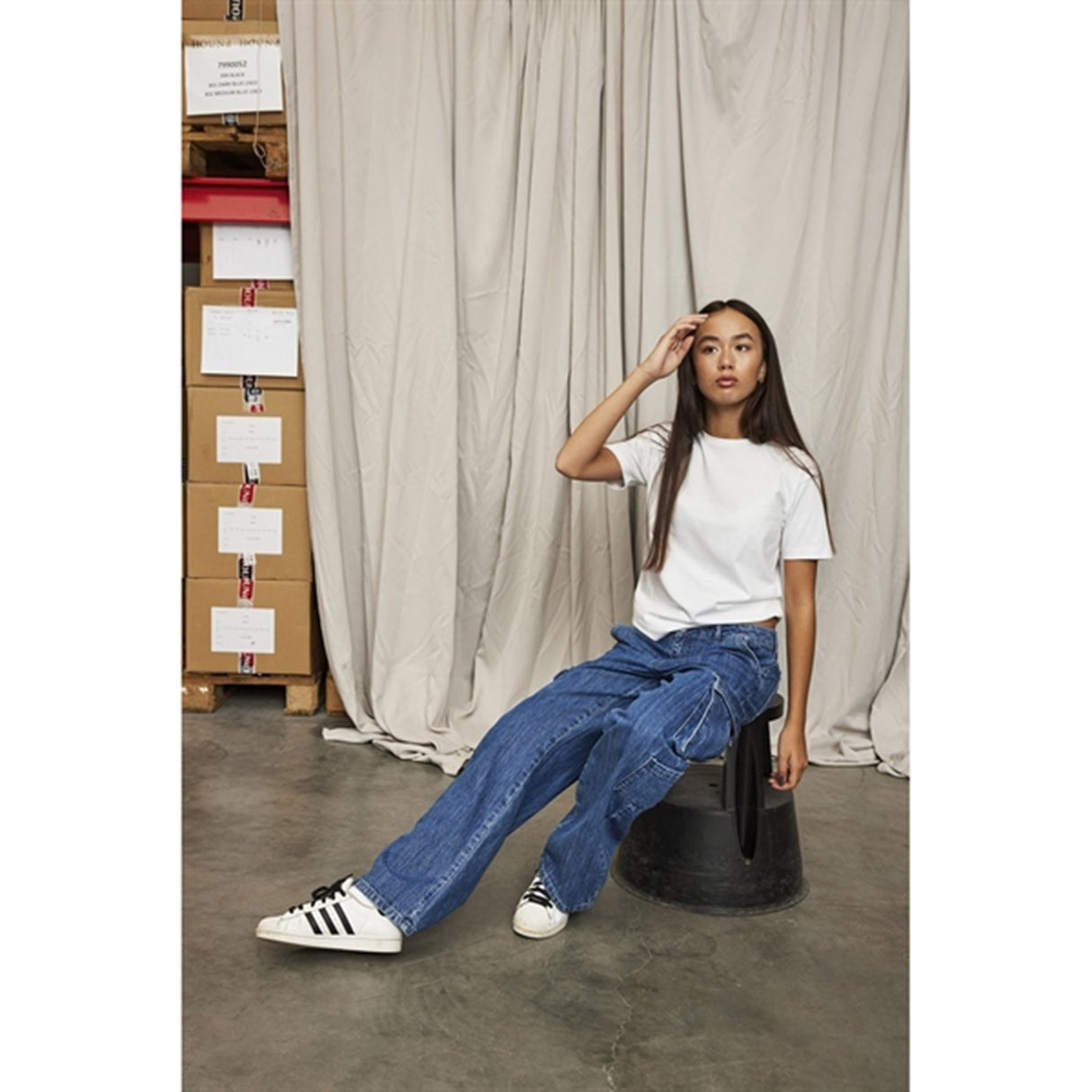 HOUNd Denim Cargo Pants Dark Blue Used