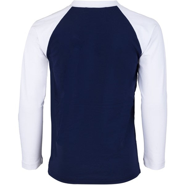 Petit Crabe Blue/White Raglan UV Swim Shirt 7