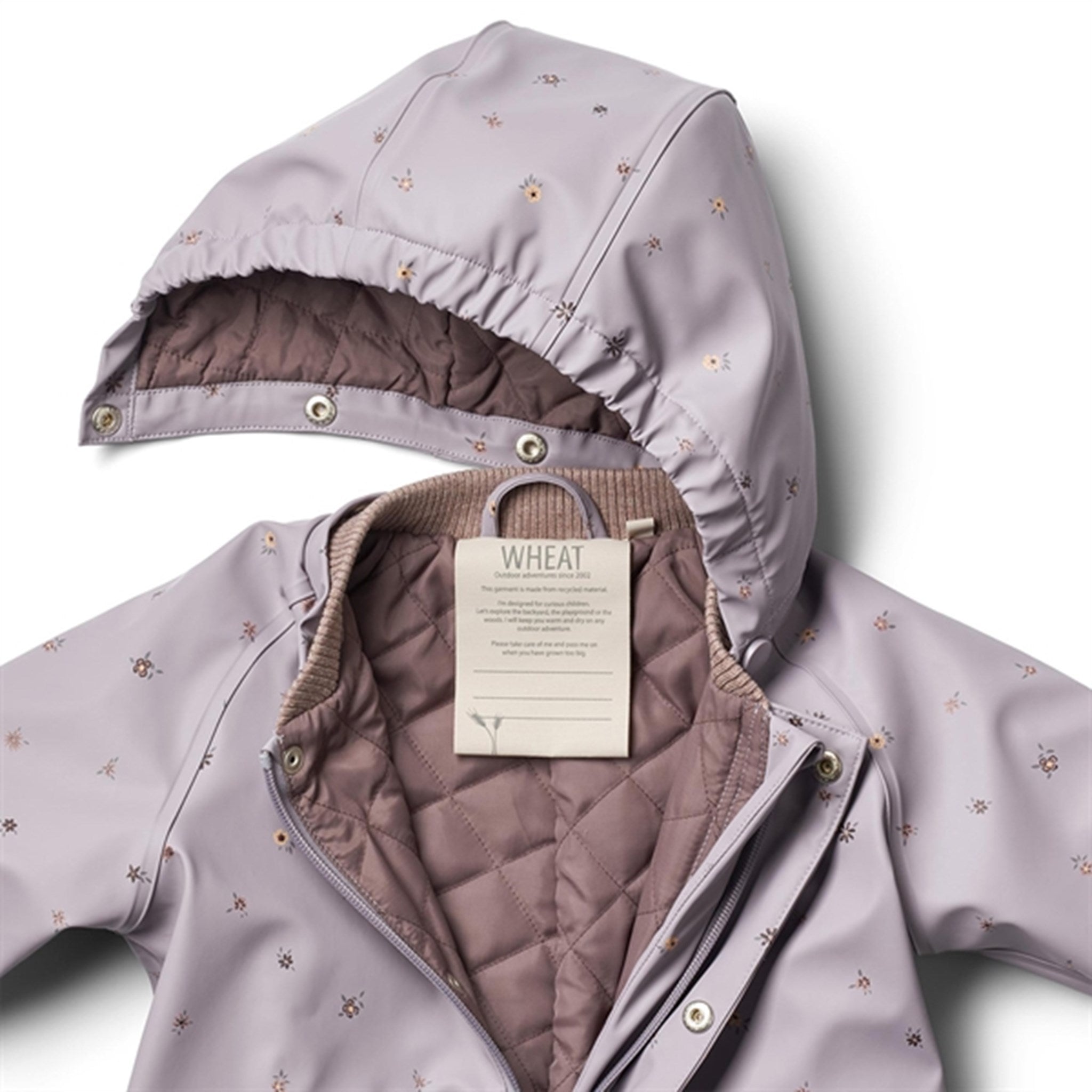 Wheat Rain Suit Aiko Thermo Lavender Flowers 2
