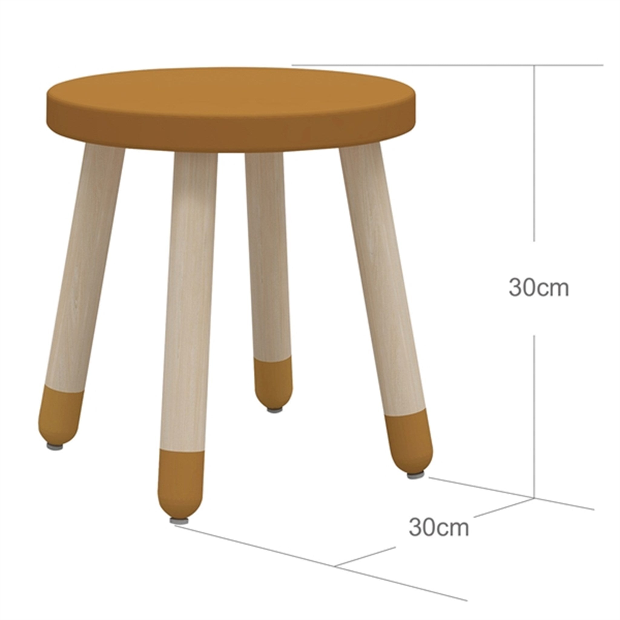 Flexa Dots Chair Ø30 cm Mustard 3