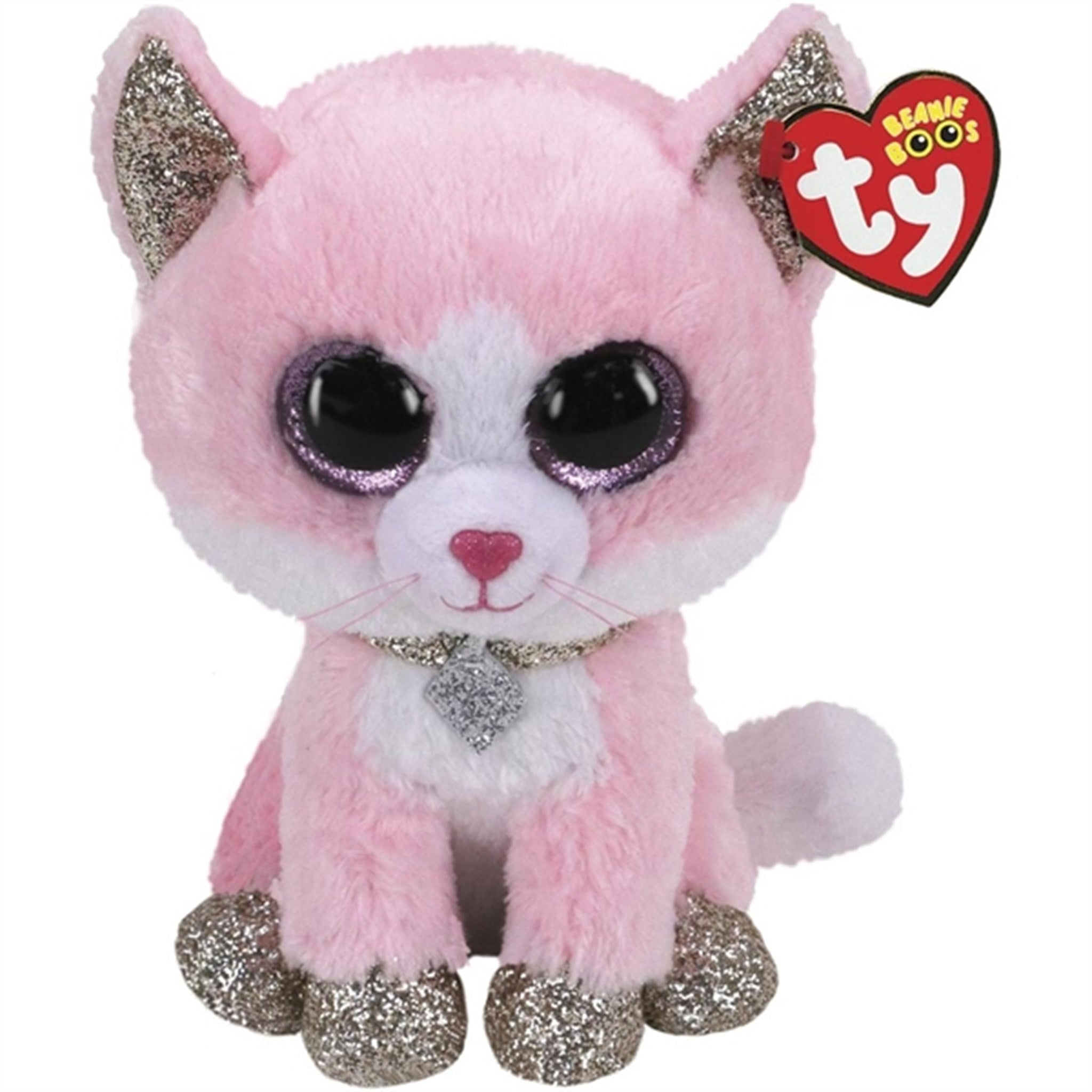 TY Beanie Boos Fiona - Pink Cat Med