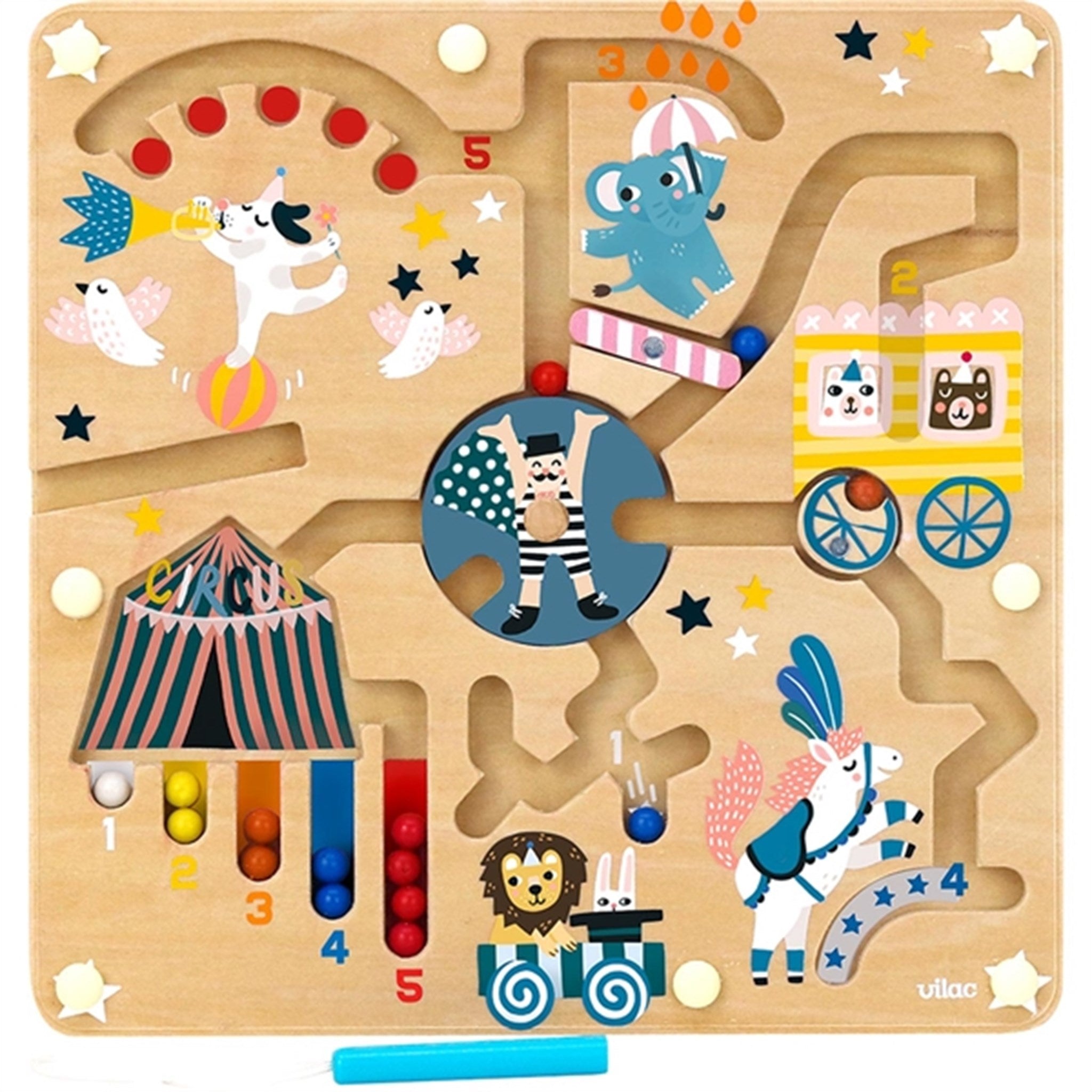 Vilac - Activity Plate With Magnets - Circus by Michelle Carlslund