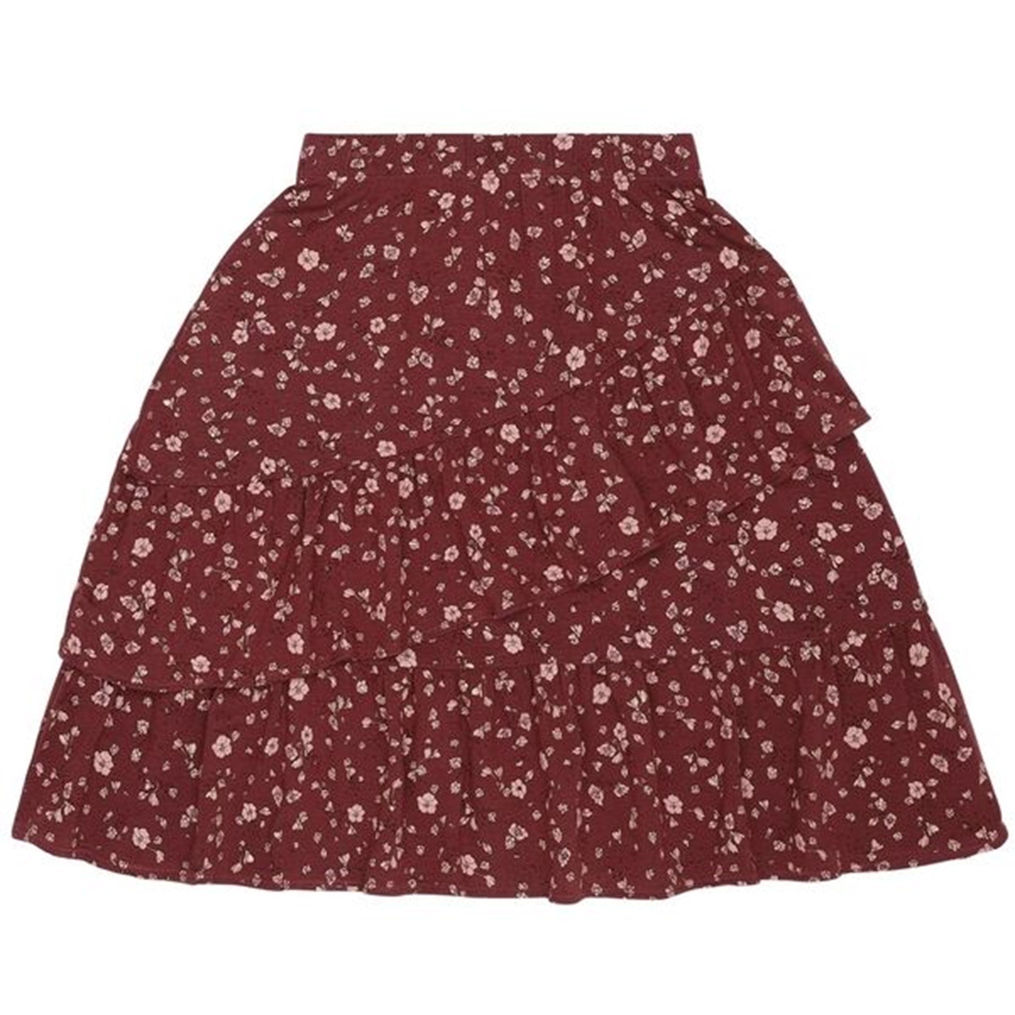 Soft Gallery Oxblood Red Flowery Fine Skirt 2