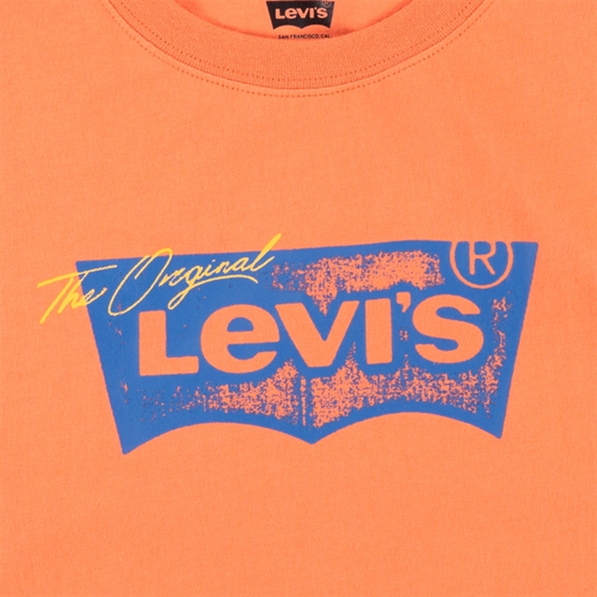 Levi's Distressed Batwing T-shirt Orange 2
