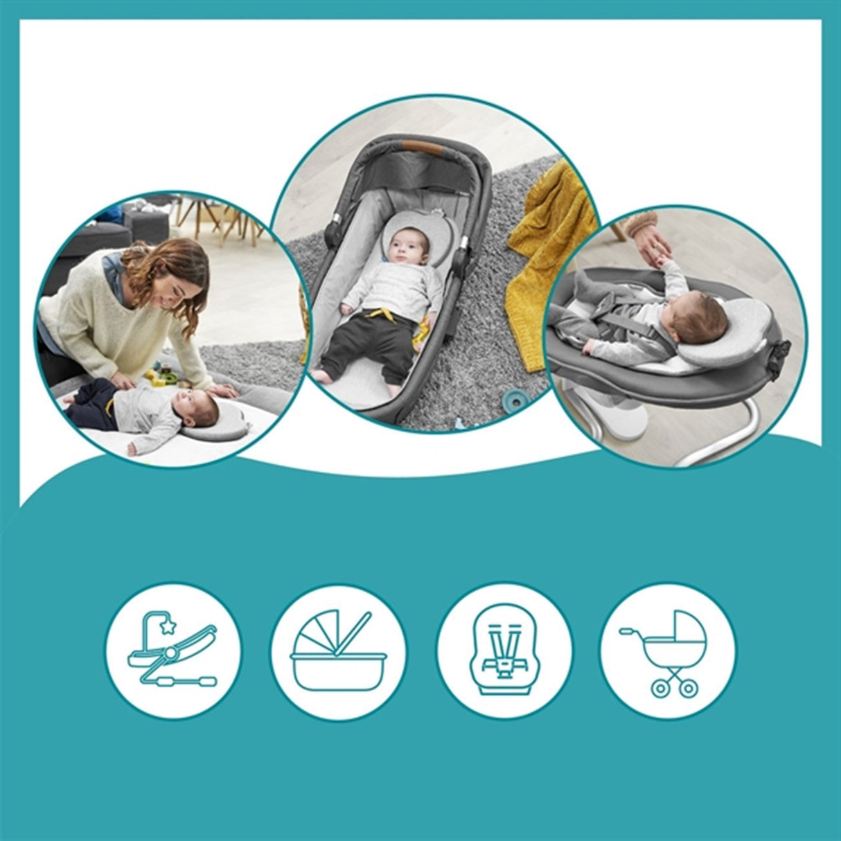 Babymoov Lovenest Baby Pillow Original Smokey