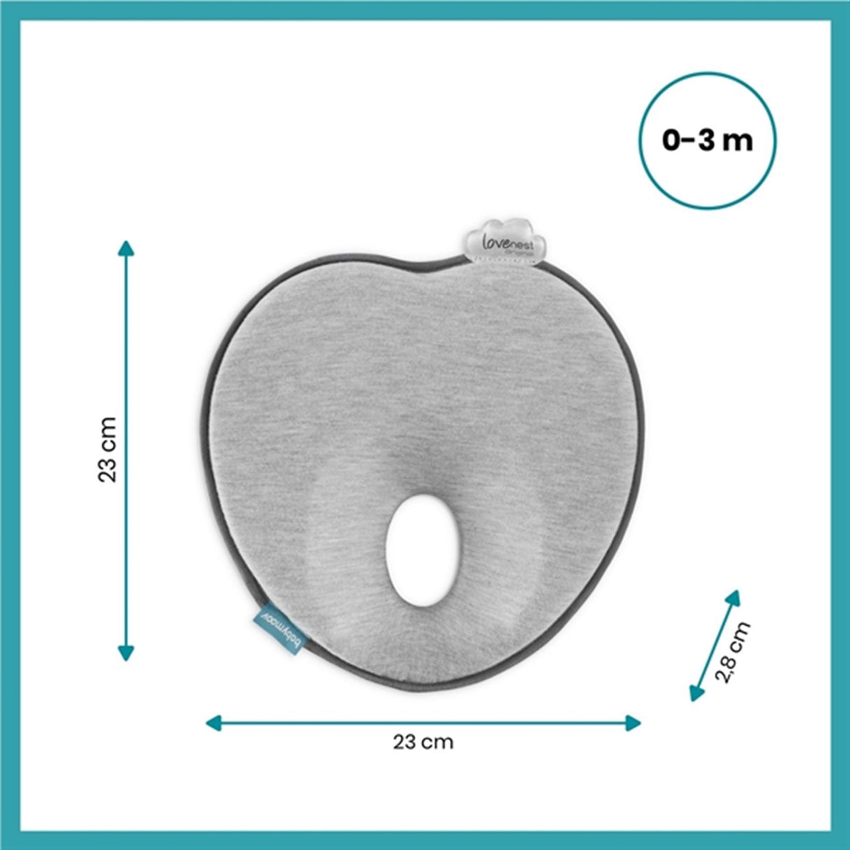 Babymoov Lovenest Baby Pillow Original Smokey