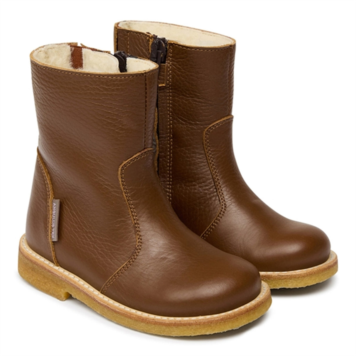 Angulus Basic Tex Boots w Zipper Cognac