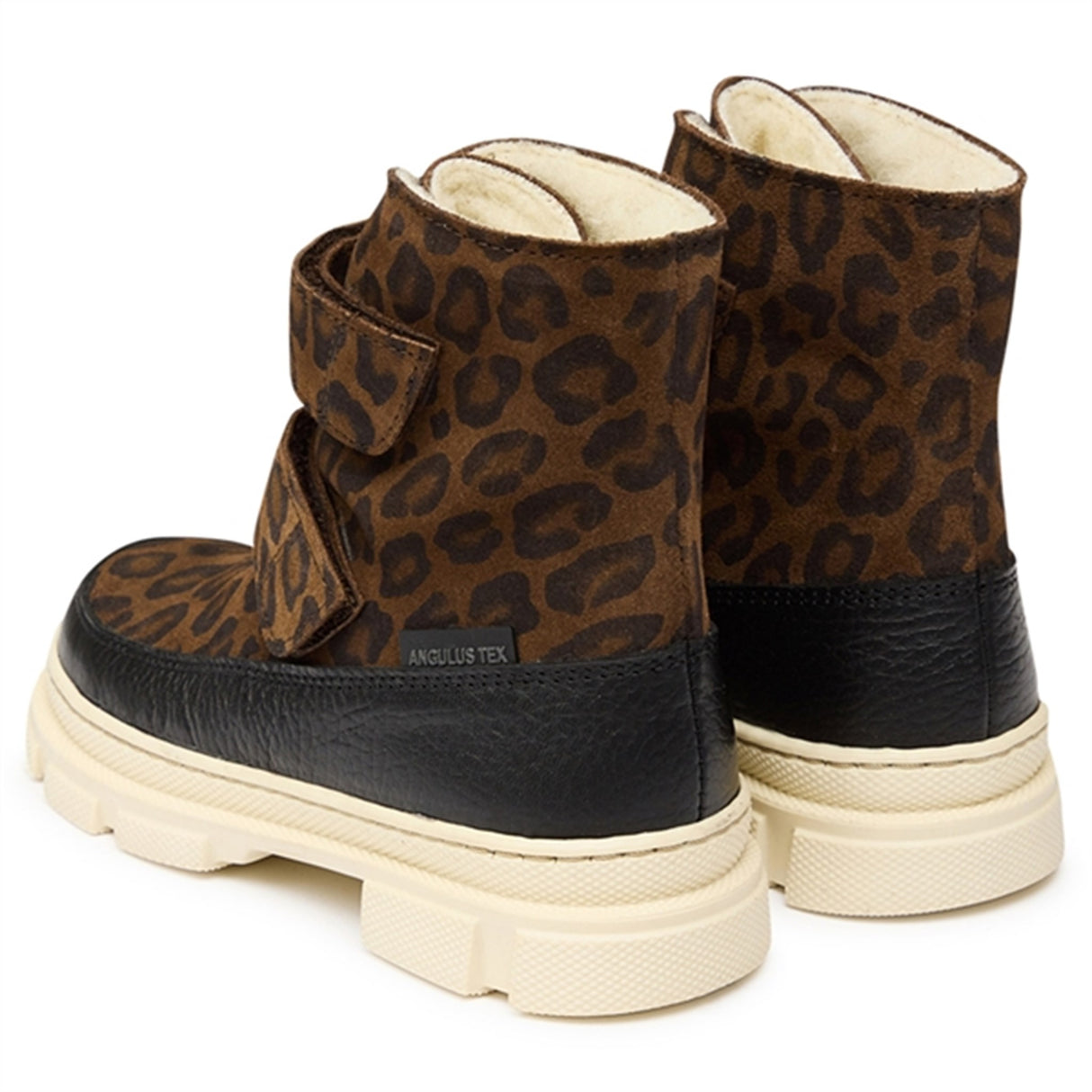 Angulus Tex-Boots w Velcro and Wool Lining Black/ Brown leo 3