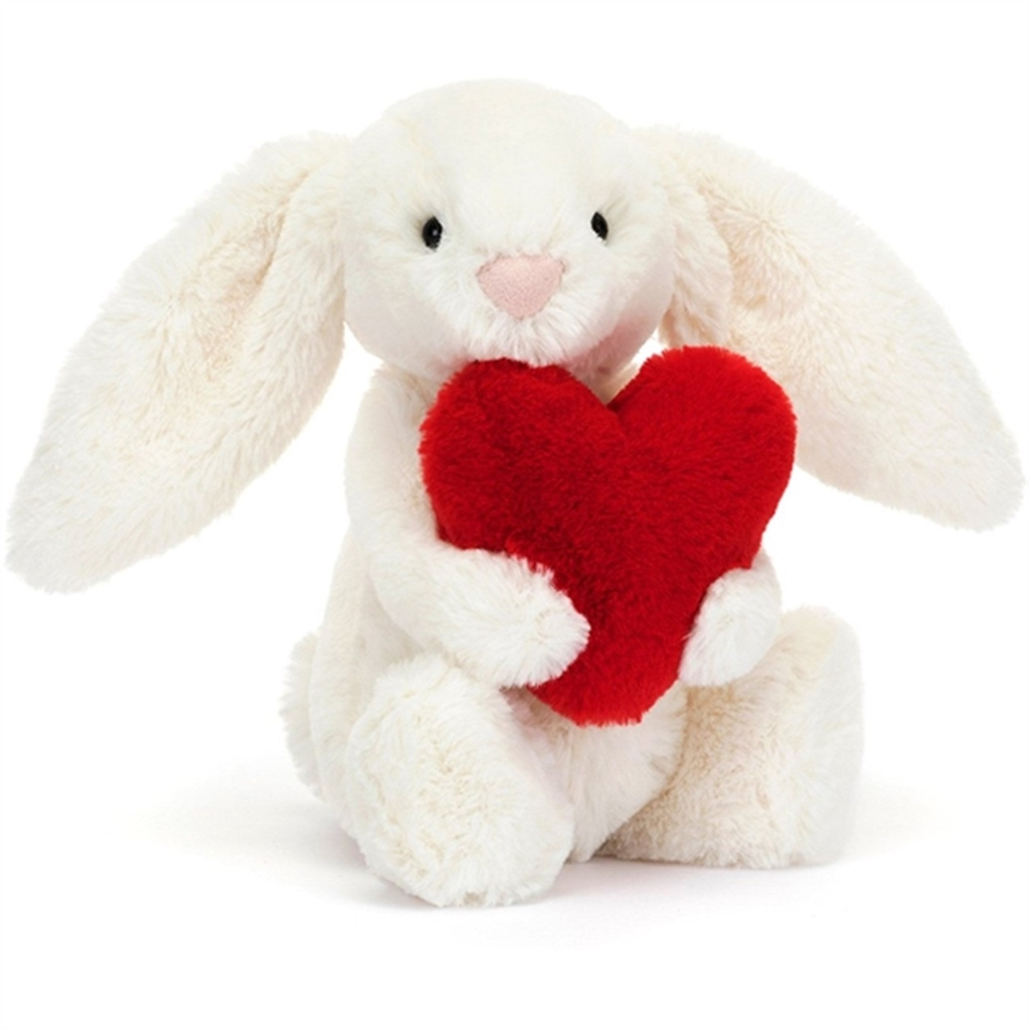Jellycat Bashful Bunny Love with Heart Cream 18 cm