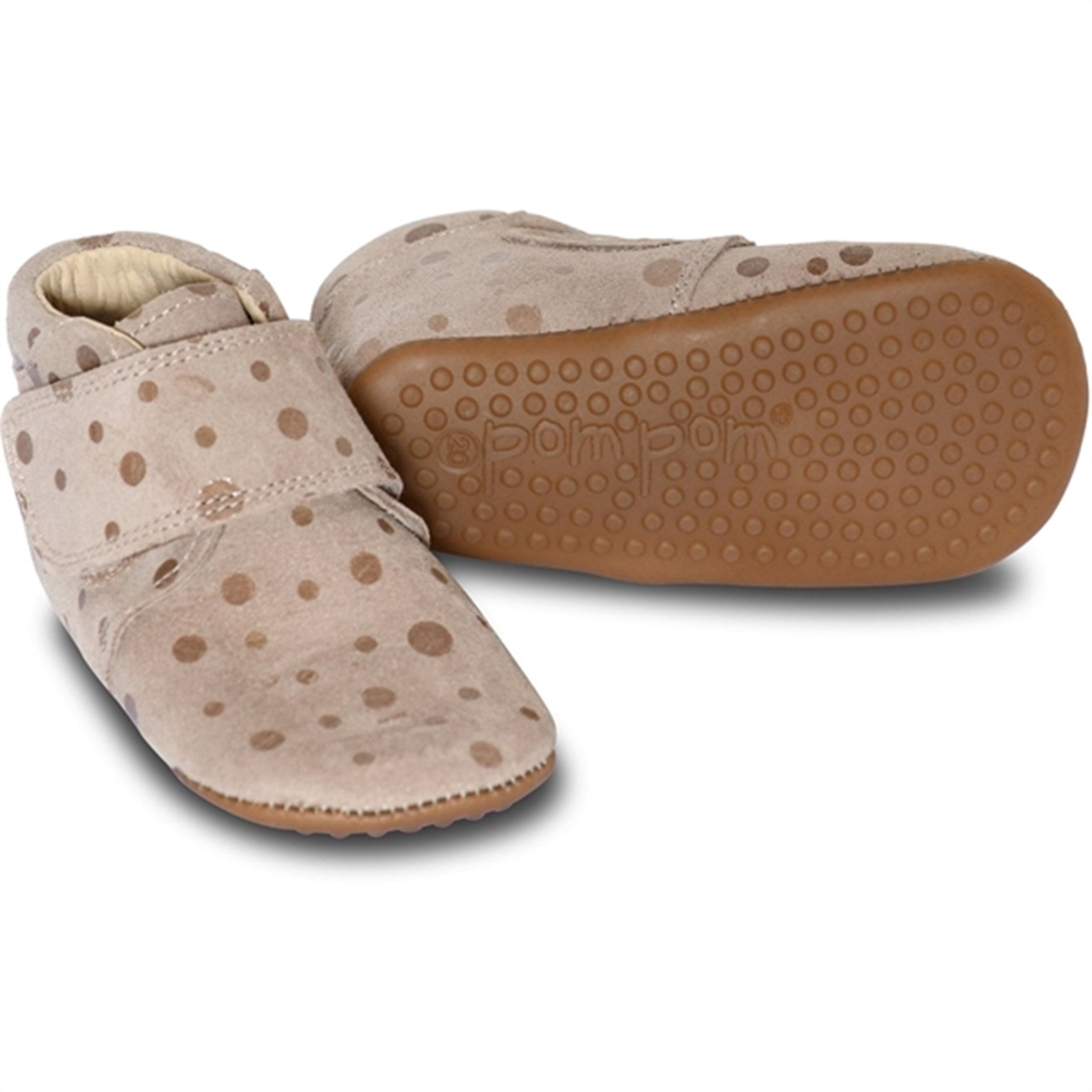 Pom Pom® Indoor Shoes Velcro Sand w/ Dots